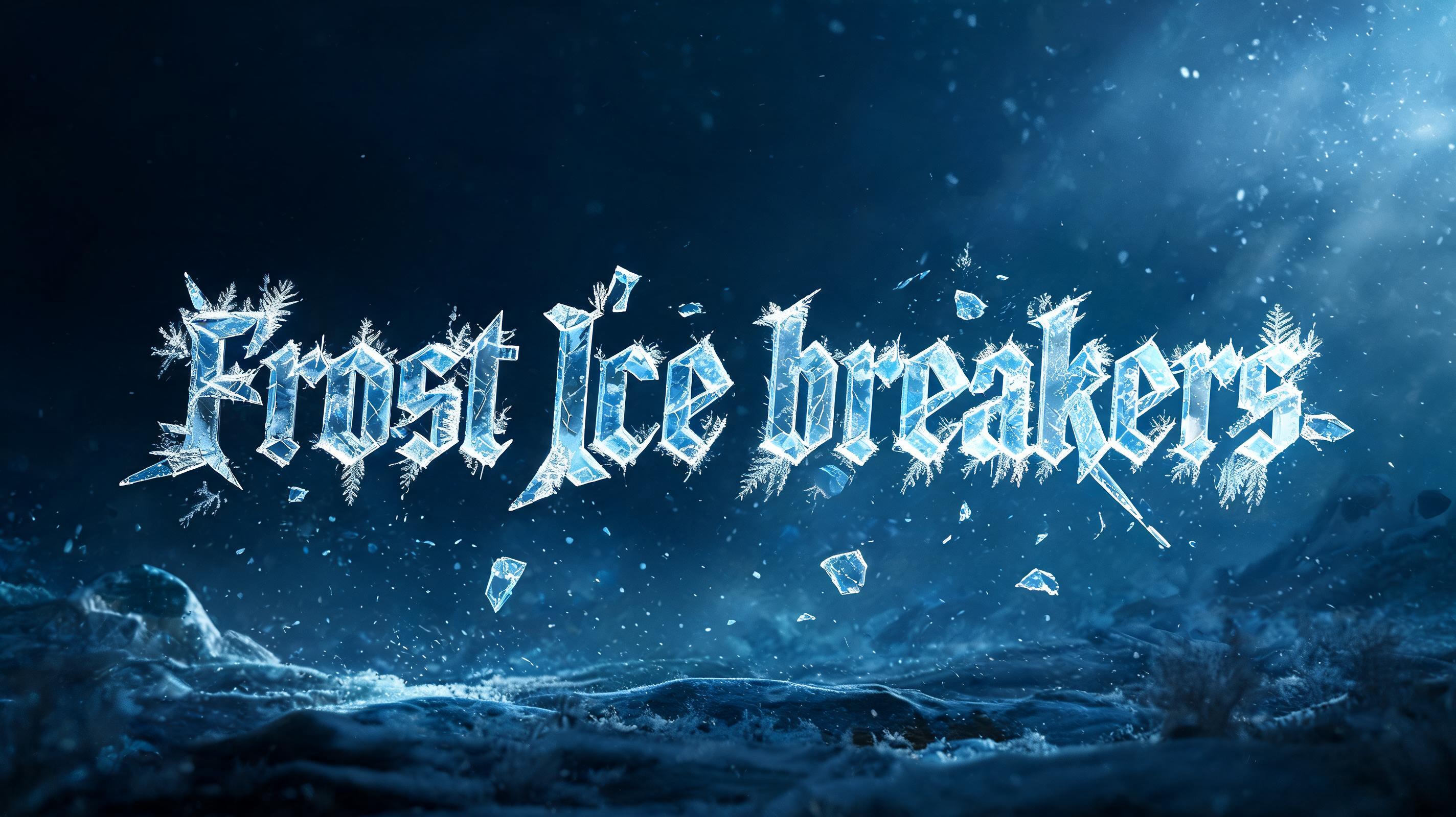 "Frost Ice breakers" — Ice Crystal text effect