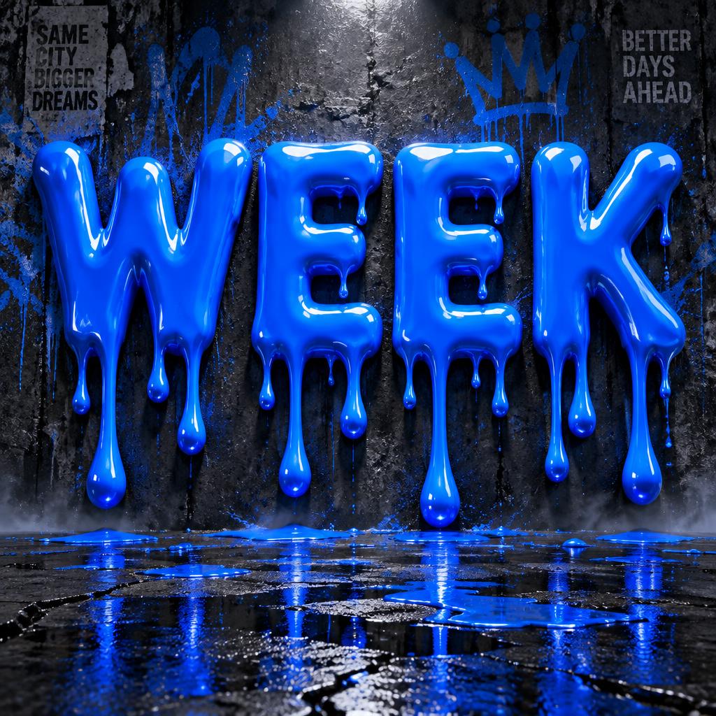 "WEEK" — Drip Font | AI Text Effect Generator