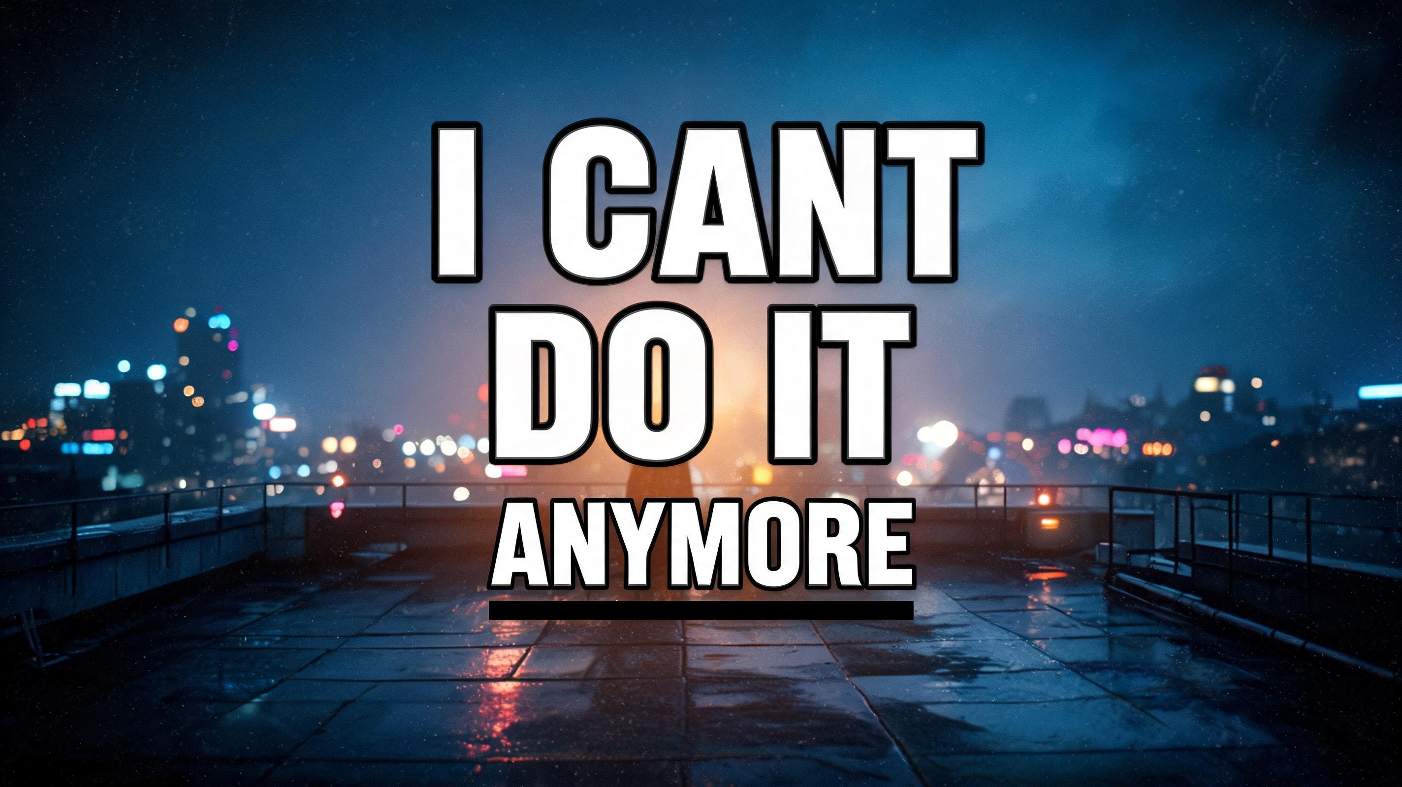 "I CANT DO IT ANYMORE" — Cinematic Youtube Creator | AI Text Effect Generator