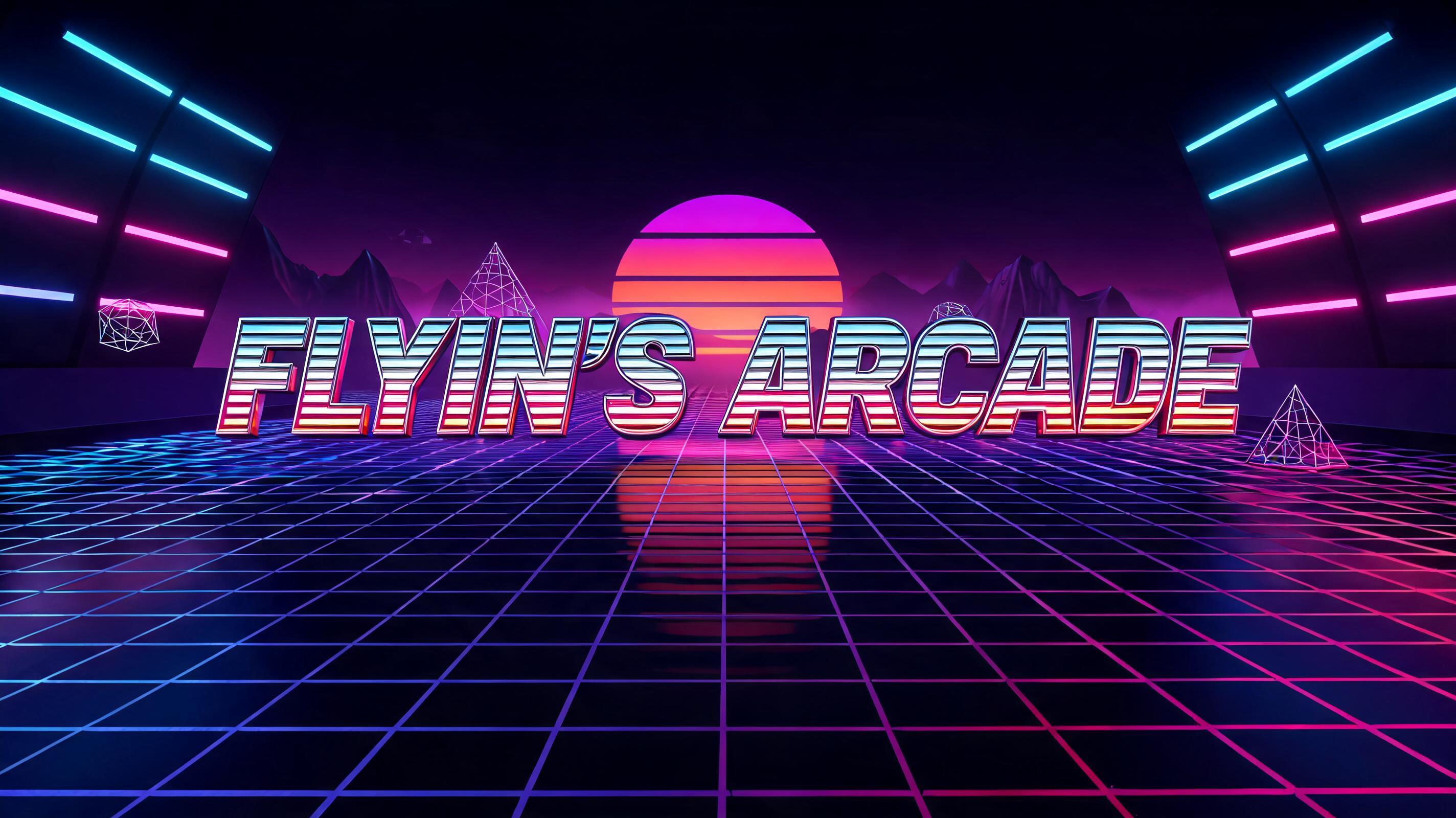 "Flyin's arcade" —  | AI Text Effect Generator