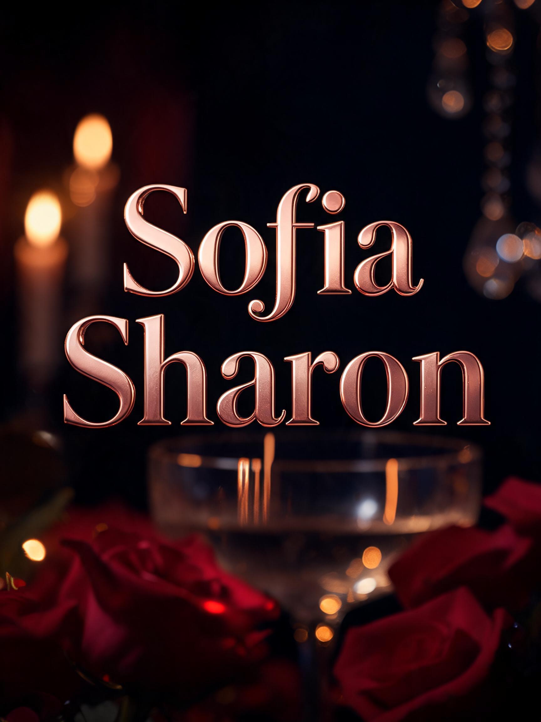 "Sofia Sharon" — Anniversary text effect