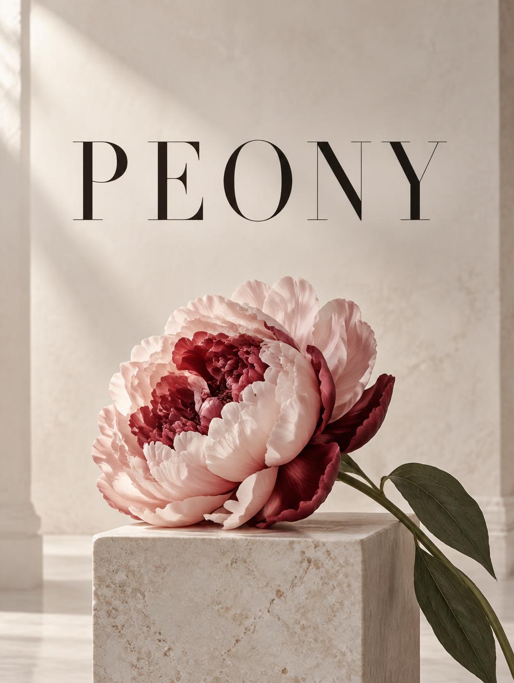 "PEONY" —  | AI Text Effect Generator