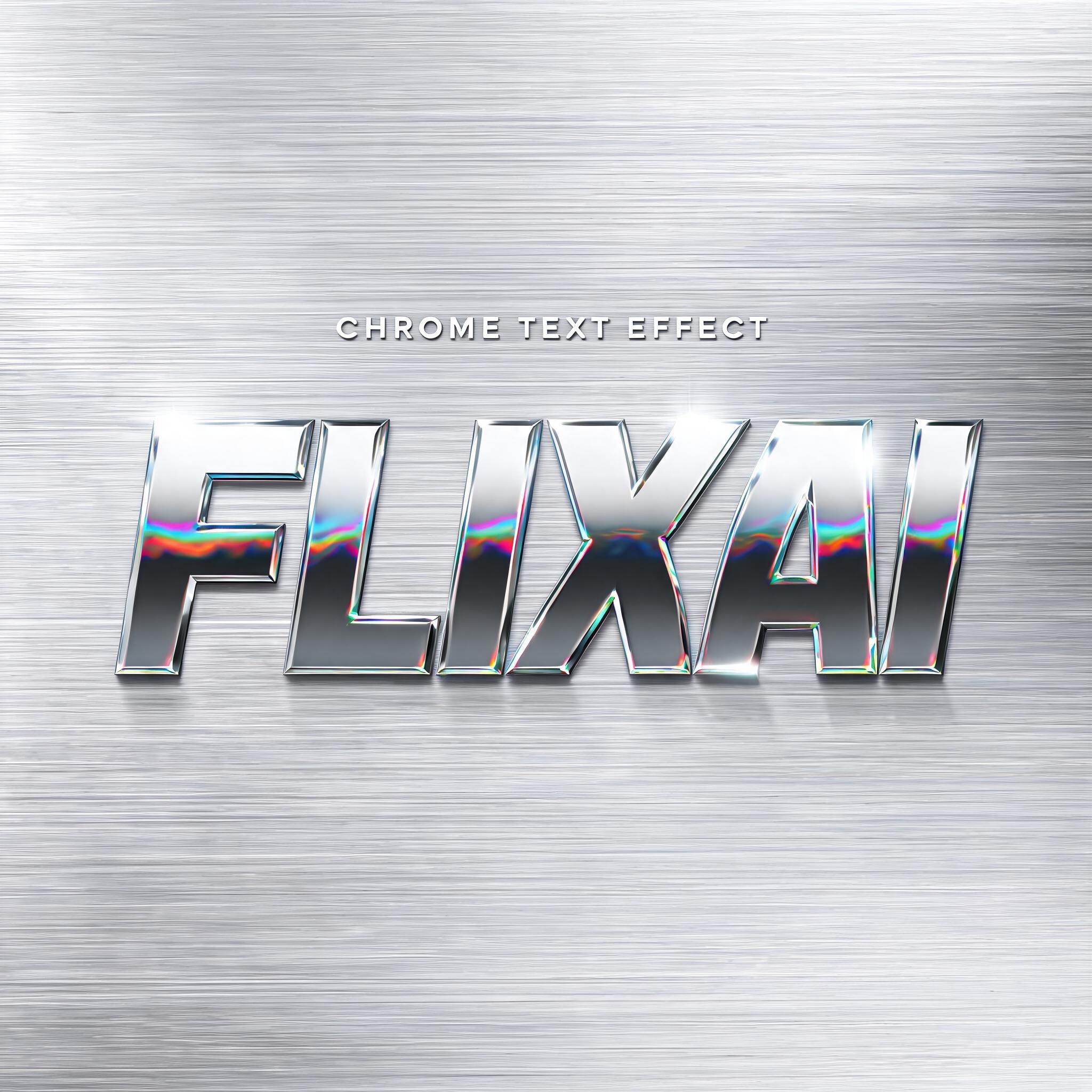 "FLIXAI" — Y2k Chrome | AI Text Effect Generator