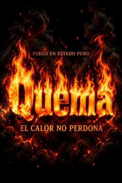 "Quema
FUEGO EN ESTADO PURO
EL CALOR NO PERDONA" — Fire Smoke text effect