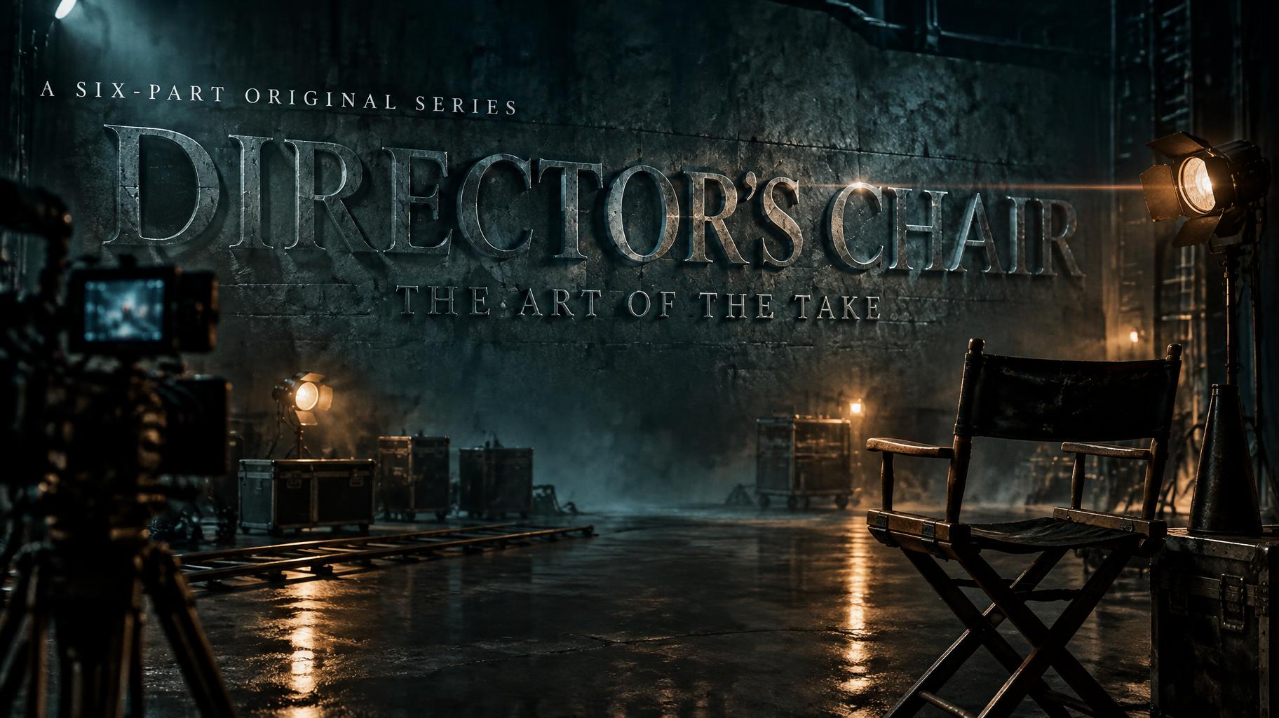 "DIRECTOR'S CHAIR
THE ART OF THE TAKE
A SIX-PART ORIGINAL SERIES" — Cinematic Netflix | AI Text Effect Generator