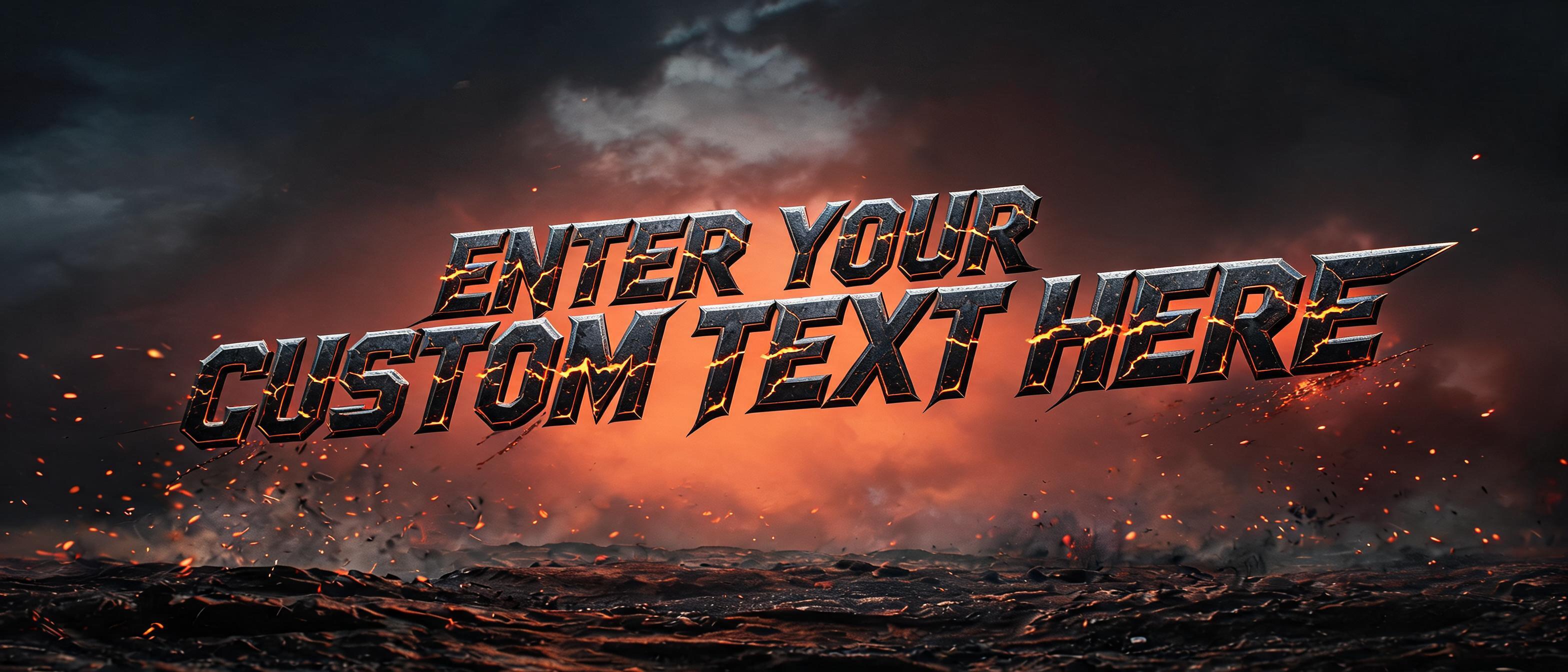 "ENTER YOUR CUSTOM TEXT HERE" — Post Apocalyptic | AI Text Effect Generator