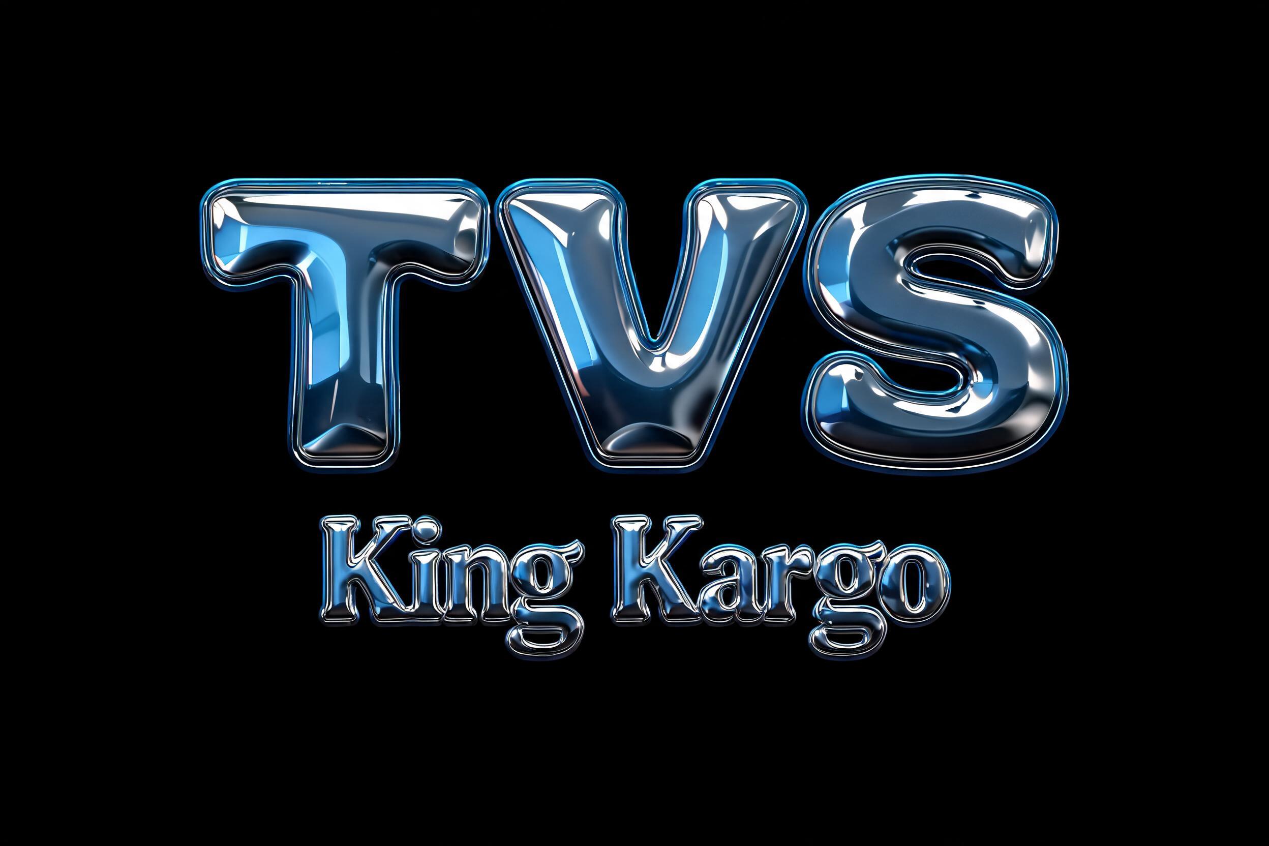 "TVS
King Kargo" — Chrome Metal 3d | AI Text Effect Generator