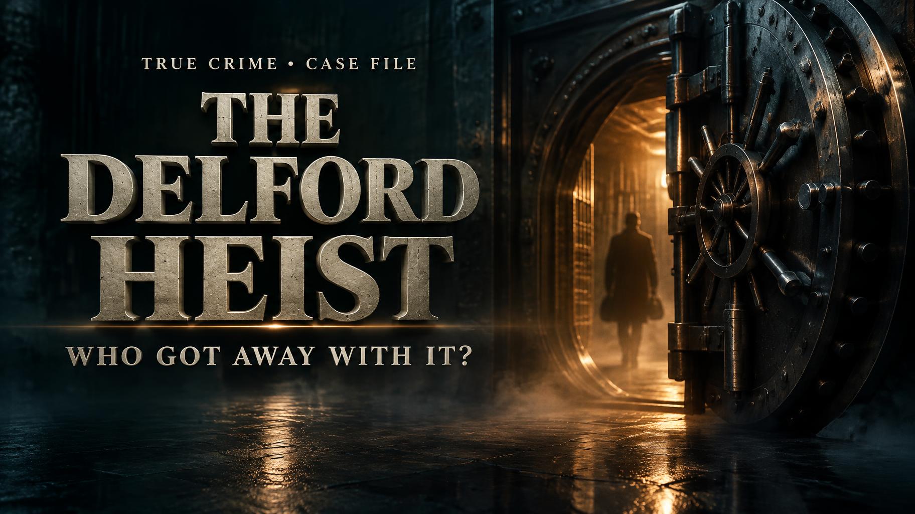 "THE DELFORD HEIST
WHO GOT AWAY WITH IT?
TRUE CRIME • CASE FILE" — Cinematic | AI Text Effect Generator