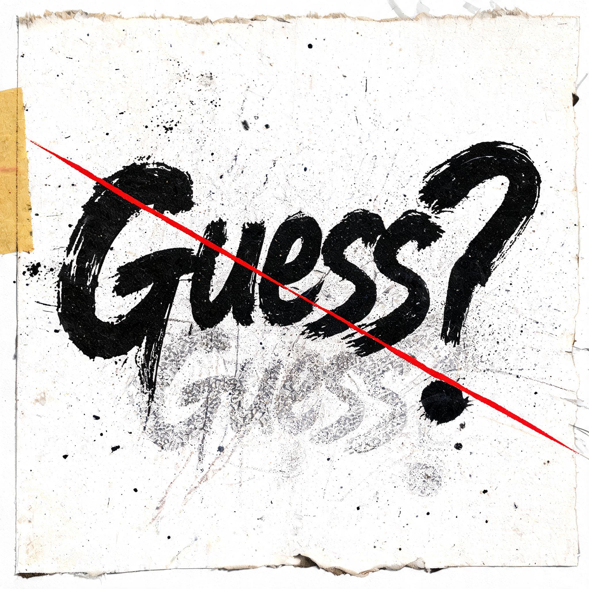 "Guess?" — Grunge | AI Text Effect Generator