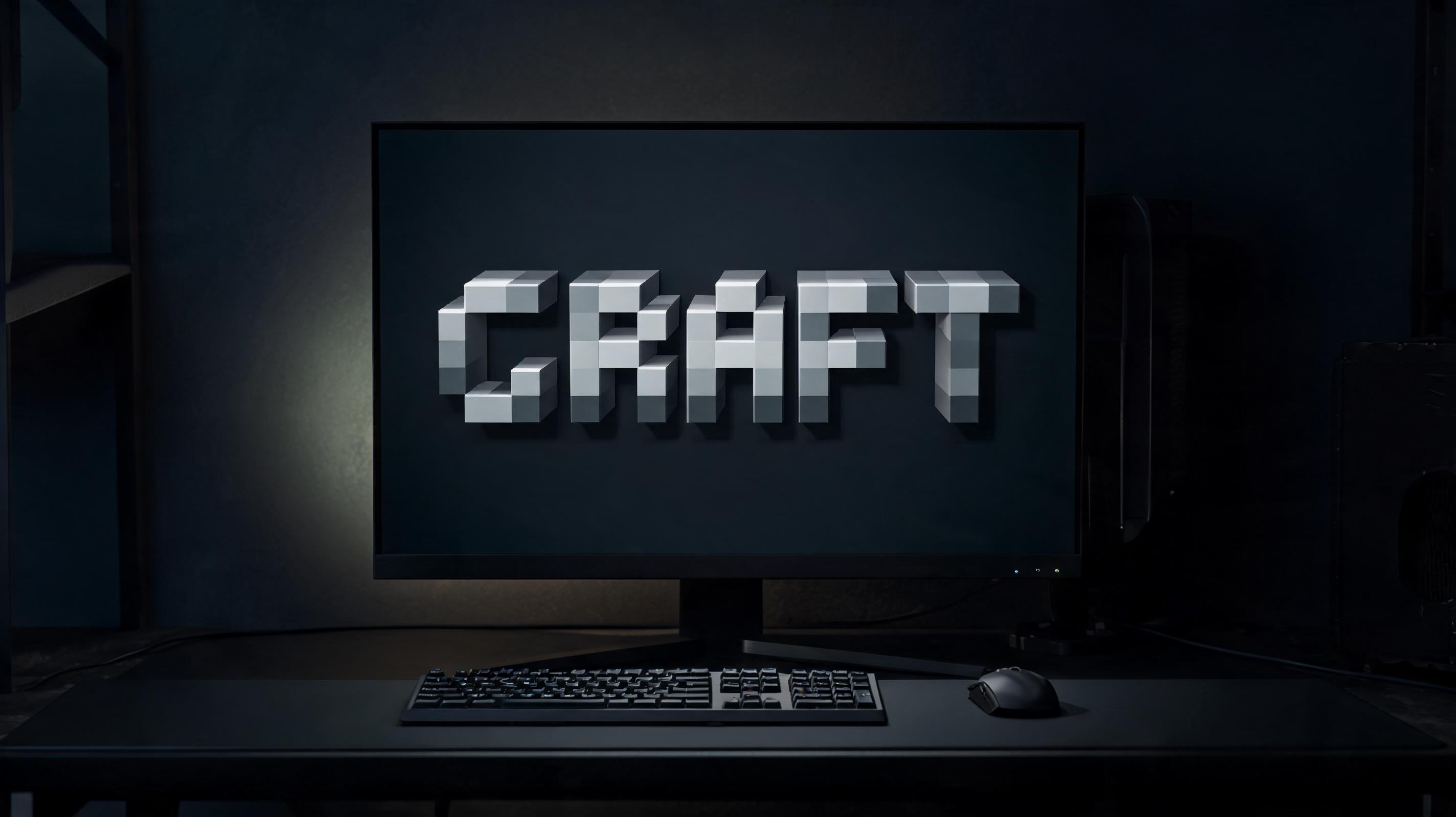 "CRAFT" — Pixel Art text effect