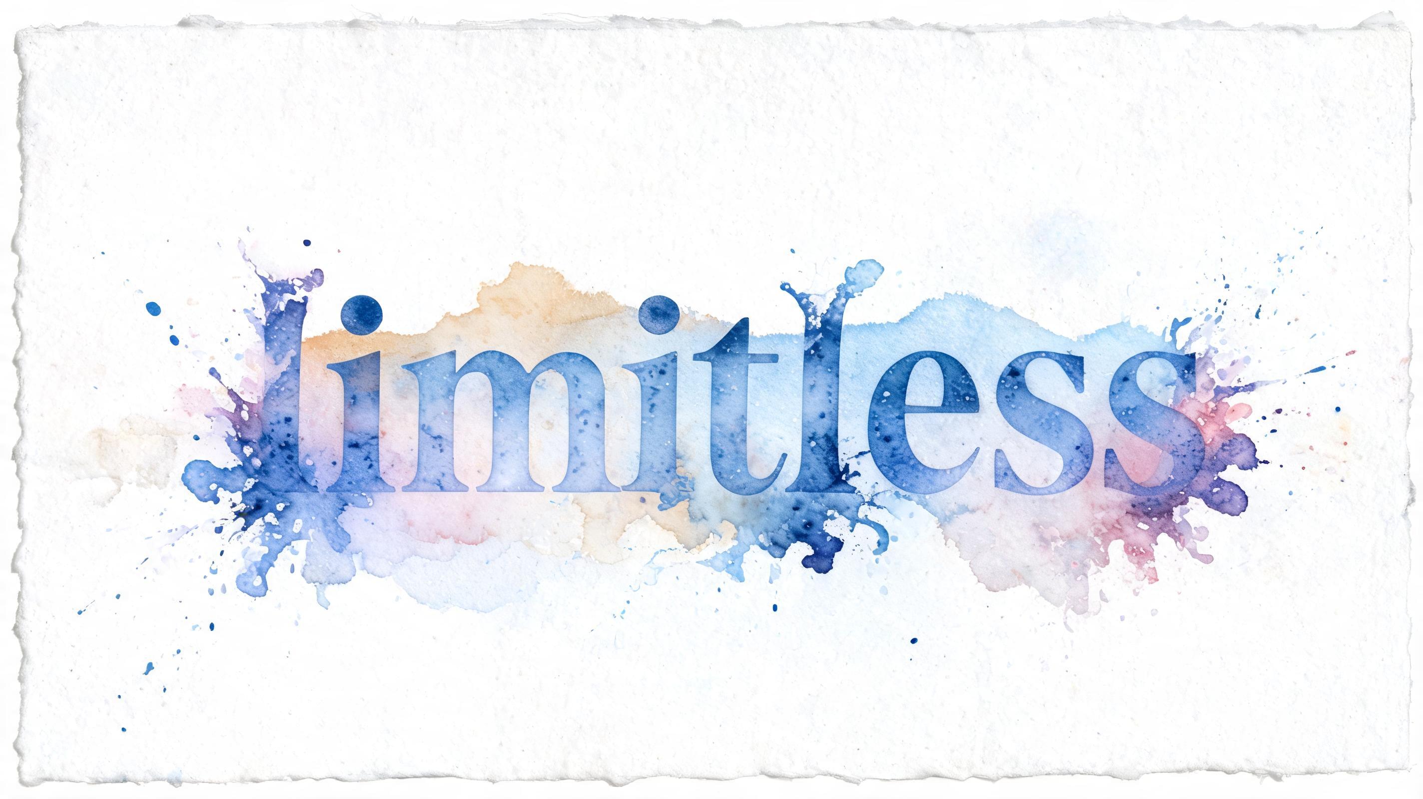 "limitless" — Watercolor | AI Text Effect Generator
