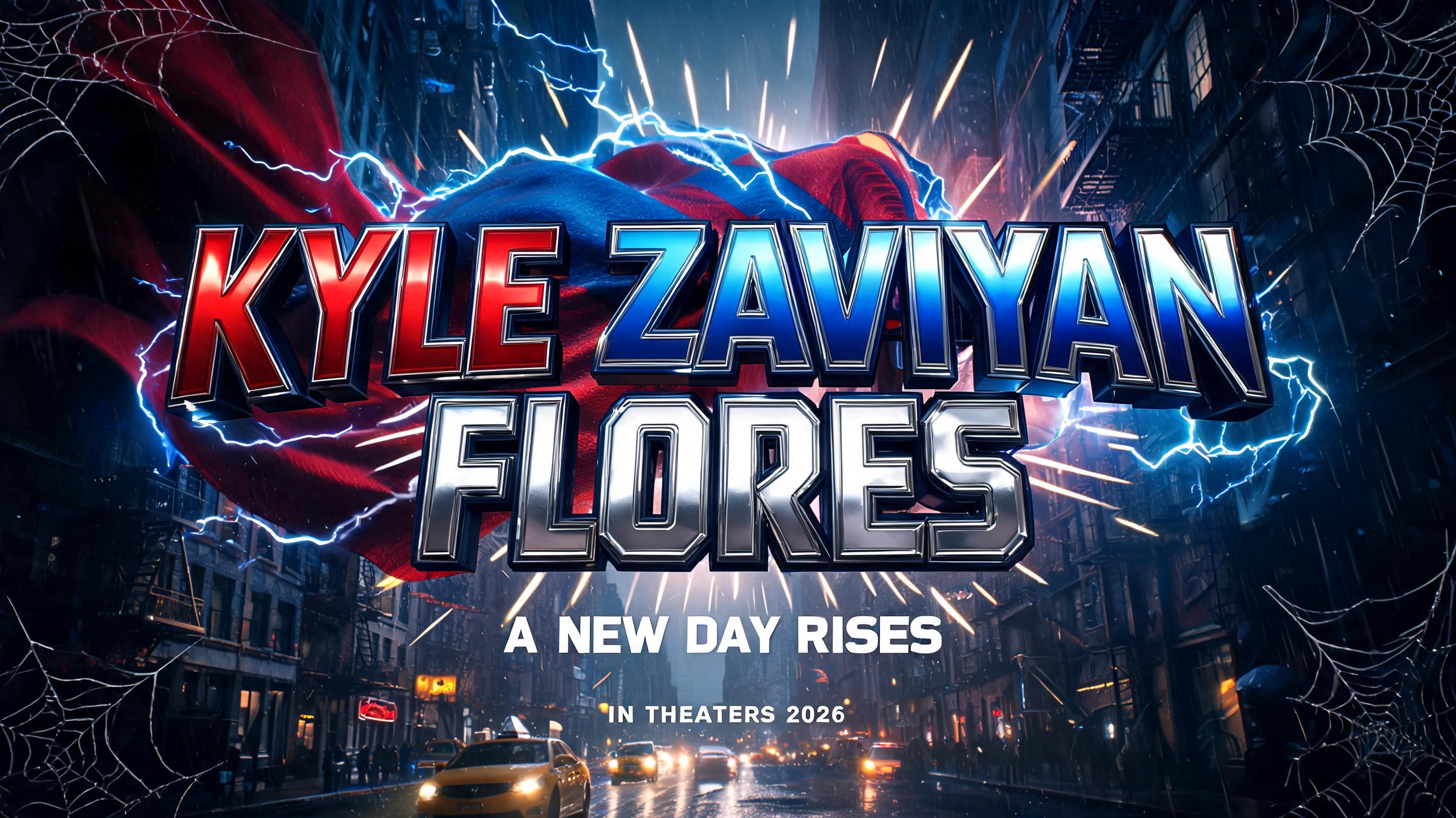 "Kyle Zaviyan Flores" — Spider Hero | AI Text Effect Generator