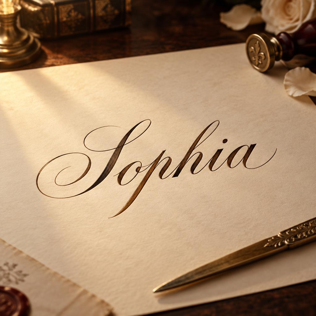 "Sophia" —  | AI Text Effect Generator