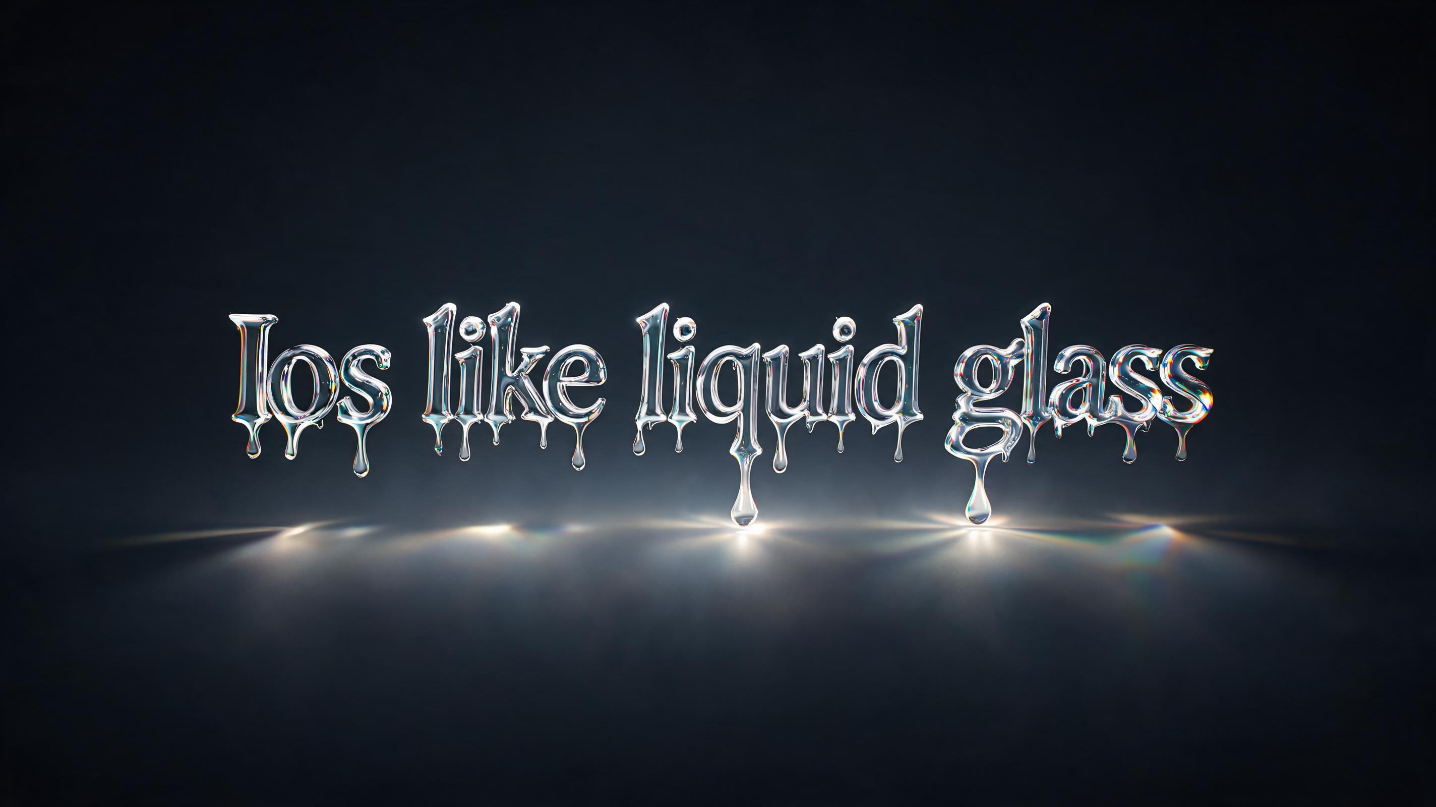 "Ios like liquid glass" — Glass | AI Text Effect Generator