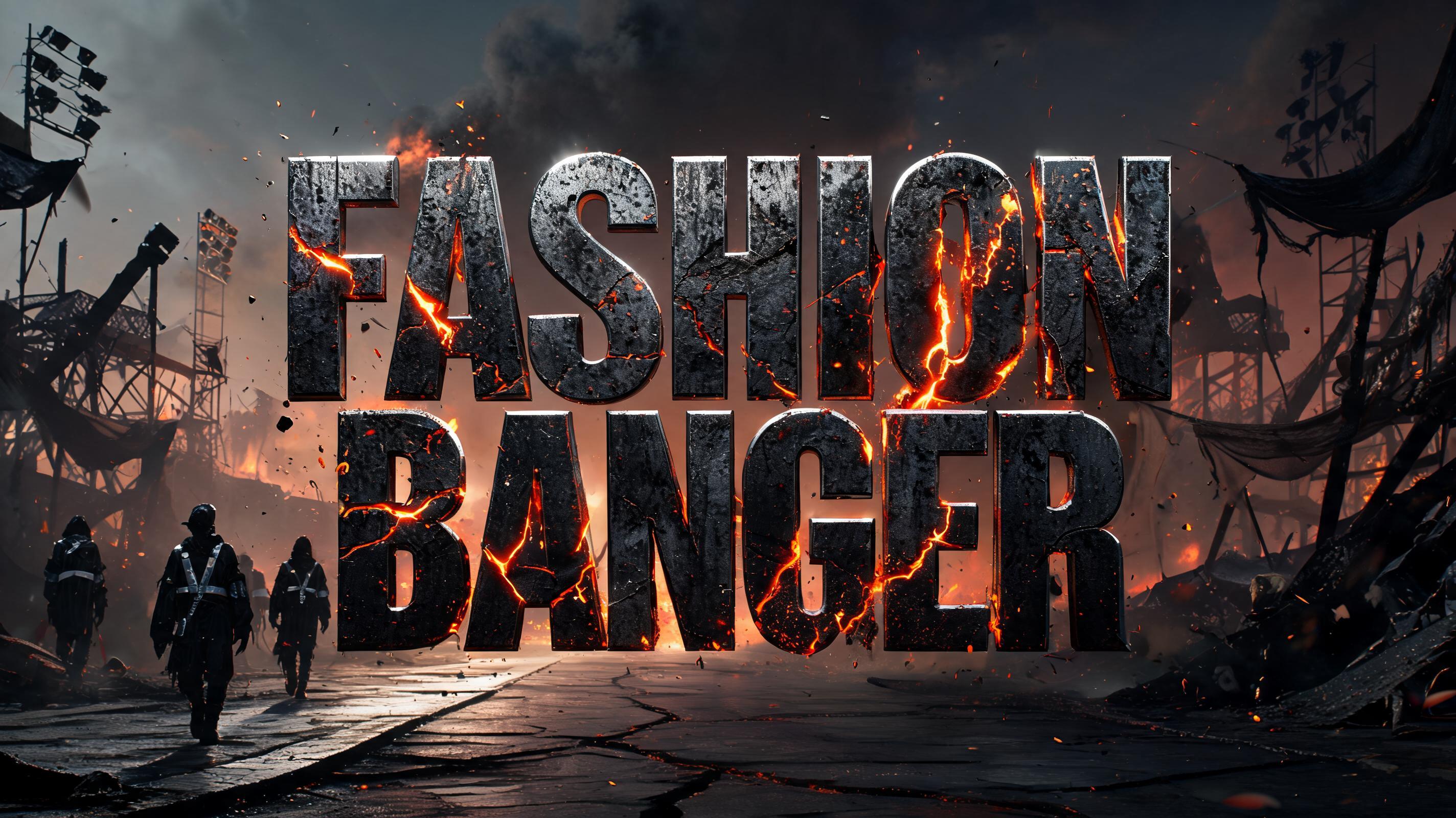 "Fashion Banger" — Post Apocalyptic | AI Text Effect Generator