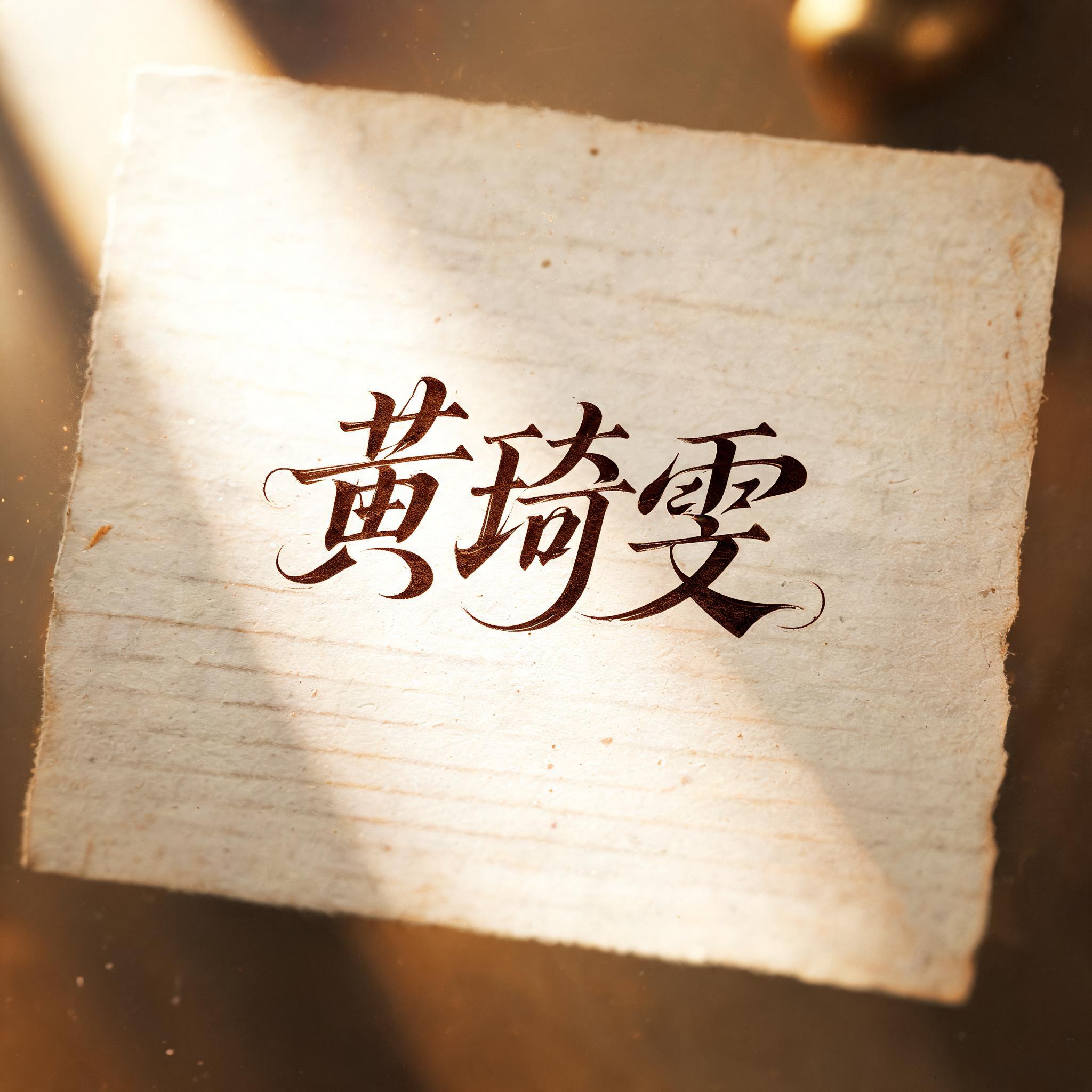 "黄琦雯" — Handwritten Script | AI Text Effect Generator