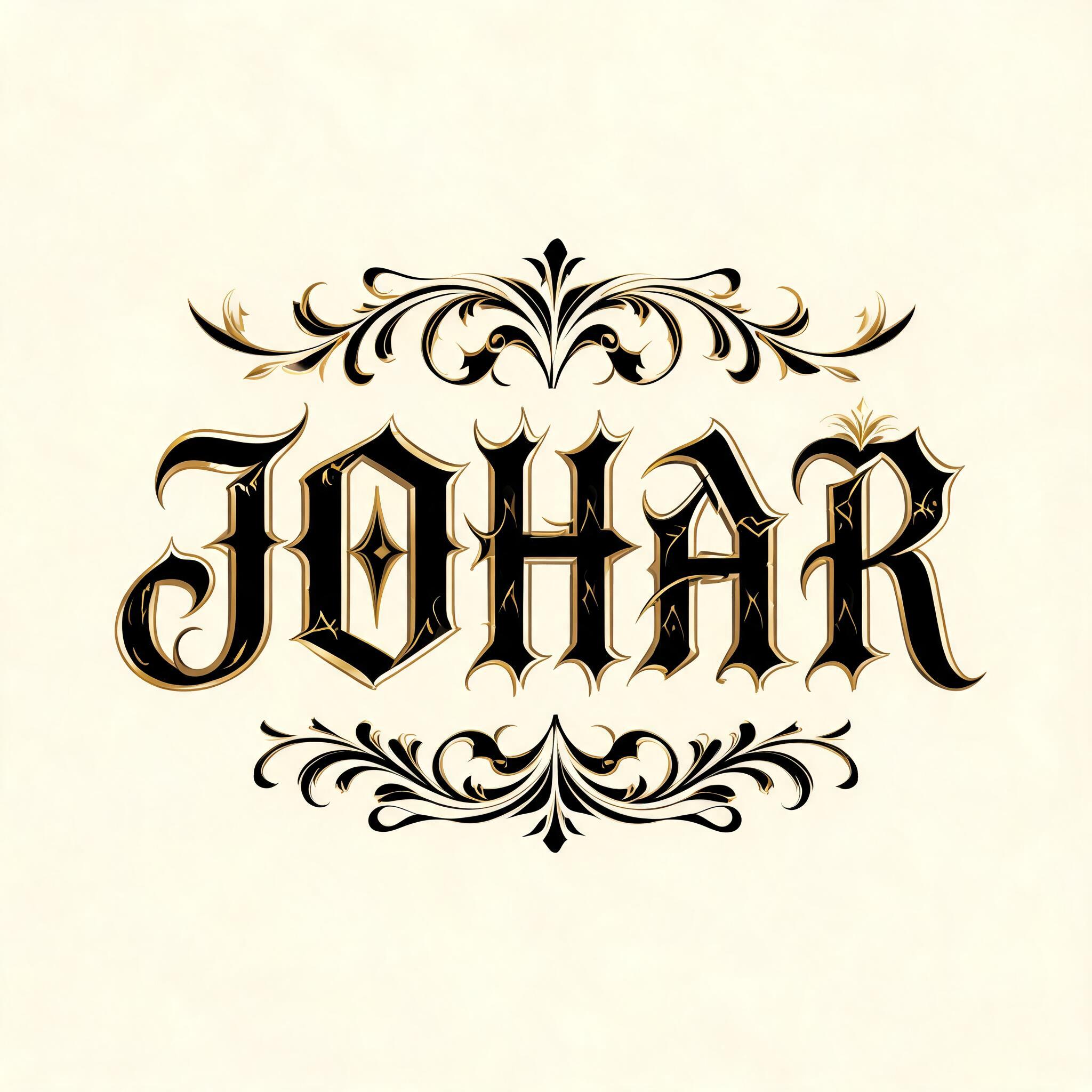 "JOHAR" — Gothic Font | AI Text Effect Generator