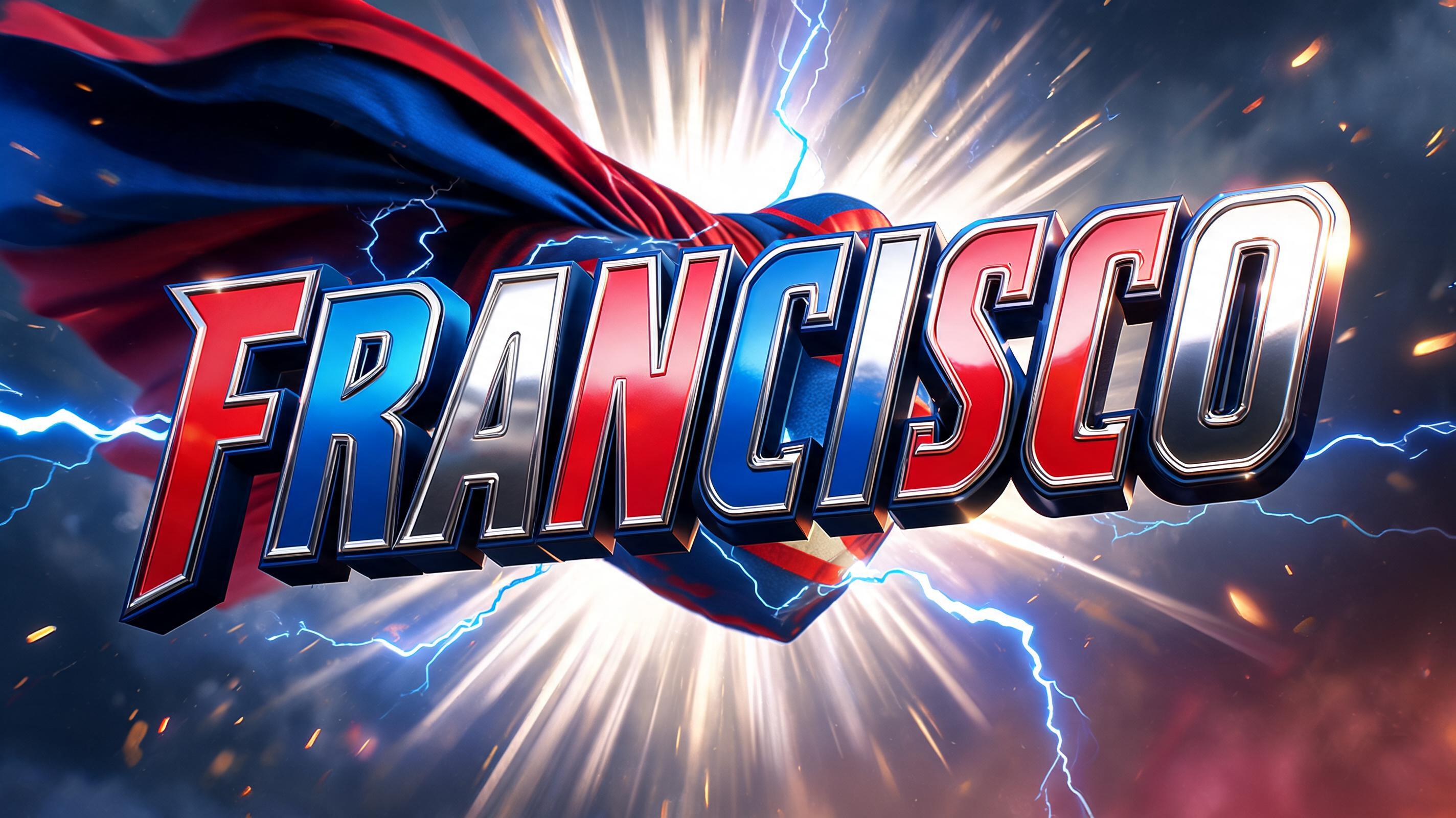"FRANCISCO" — Superhero | AI Text Effect Generator