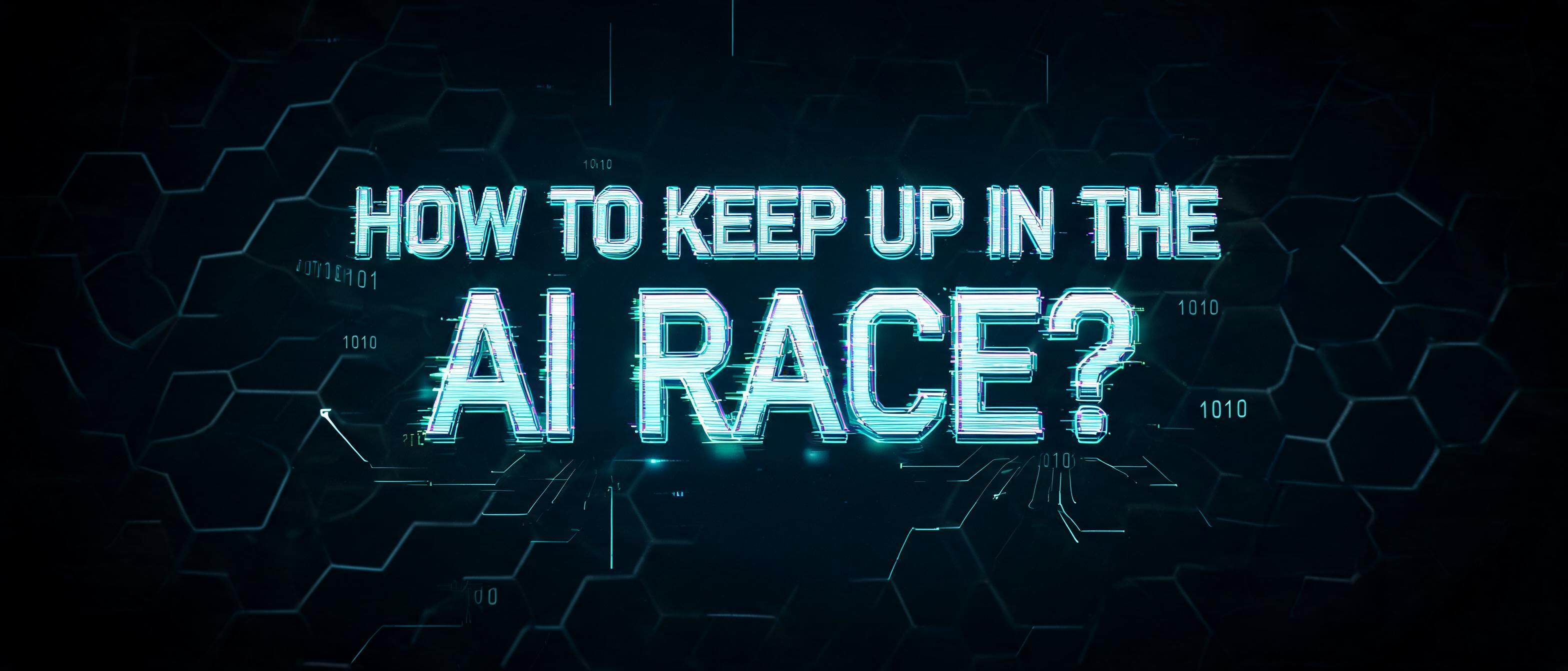 "HOW TO KEEP UP IN THE AI RACE?" — Cyberpunk Hologram | AI Text Effect Generator