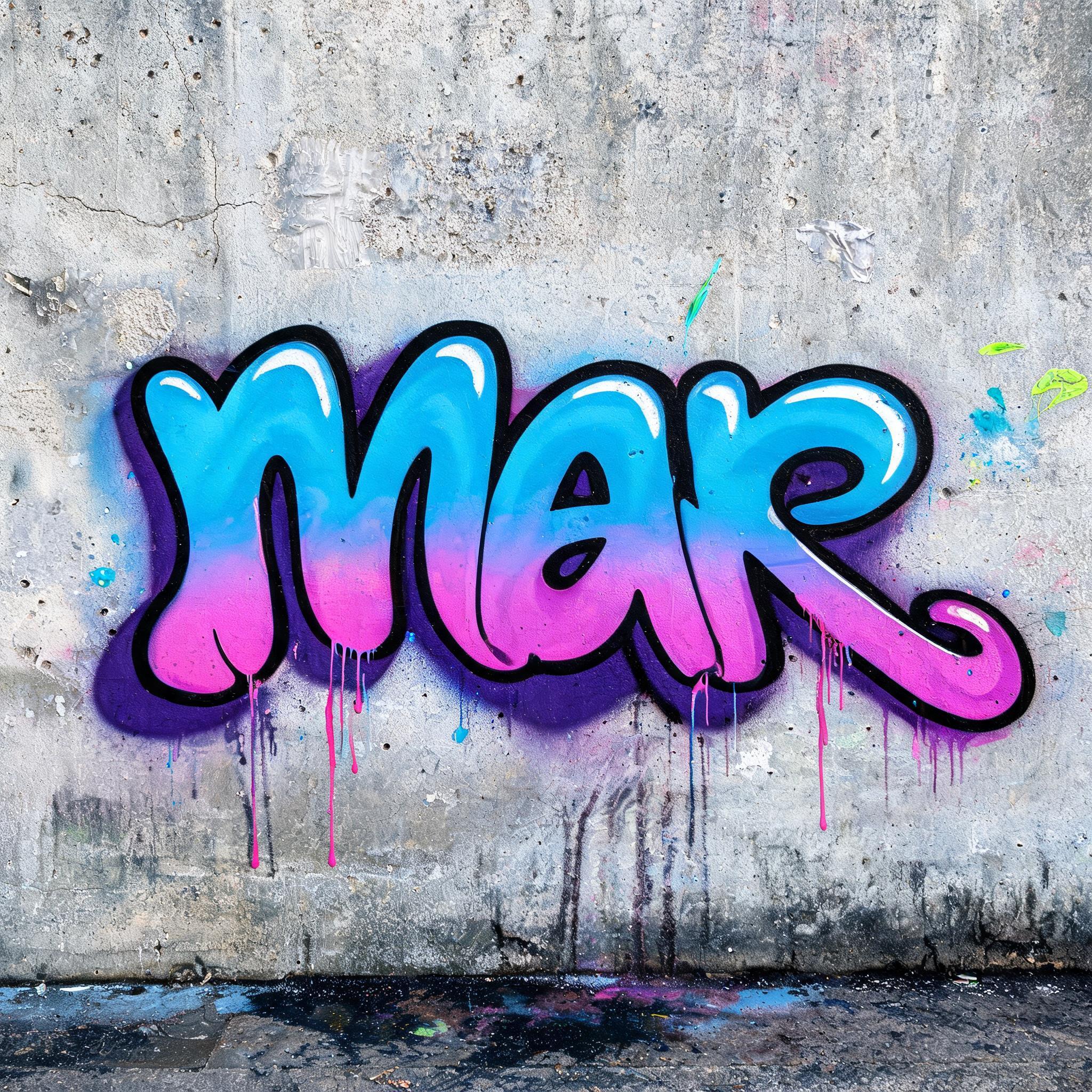 "mar" — Graffiti | AI Text Effect Generator