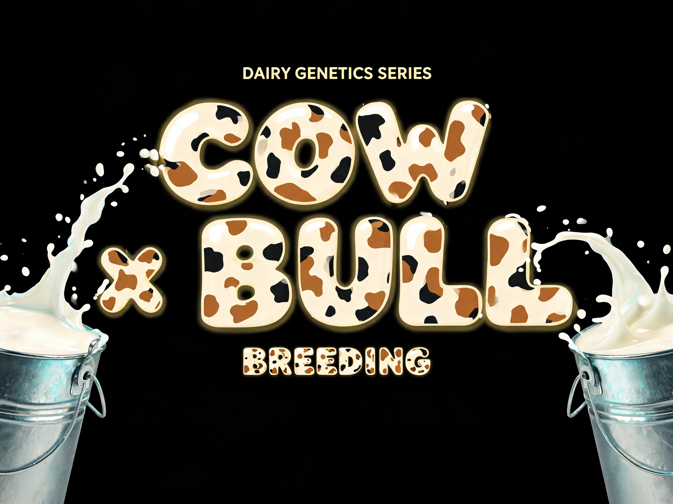 "COW × BULL
BREEDING
DAIRY GENETICS SERIES" — Cinematic Netflix | AI Text Effect Generator