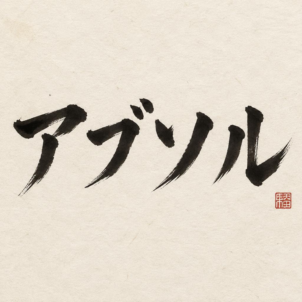 "アブソル" — Brush Japanese Ink | AI Text Effect Generator