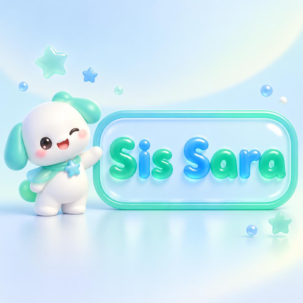 "Sis Sara" — Y2k Bubbly | AI Text Effect Generator