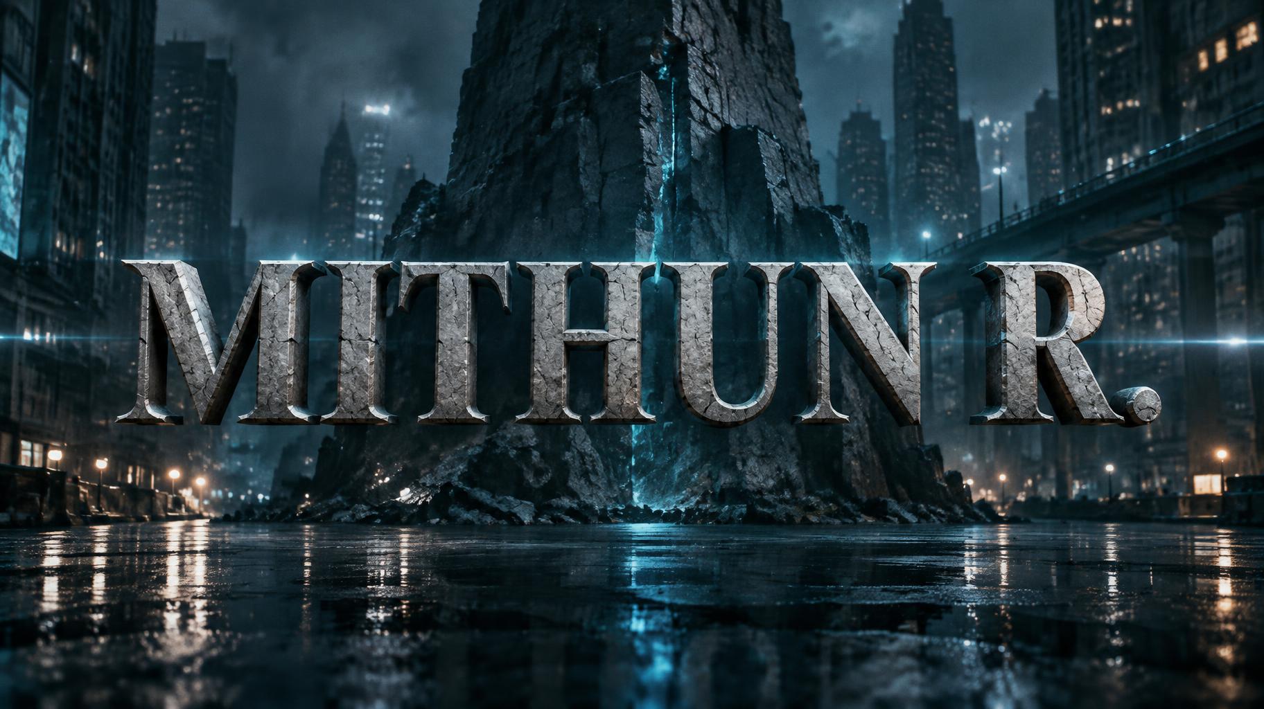"MITHUN R." — Cinematic Netflix | AI Text Effect Generator