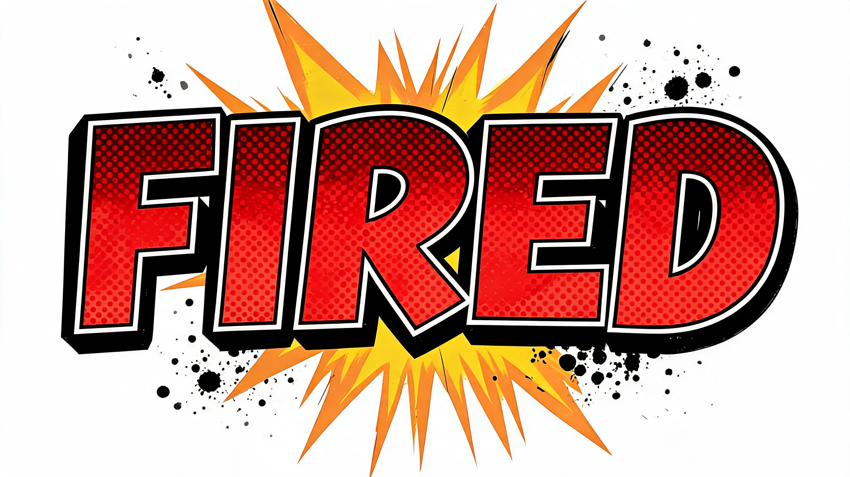 "fired" — Comic Book | AI Text Effect Generator