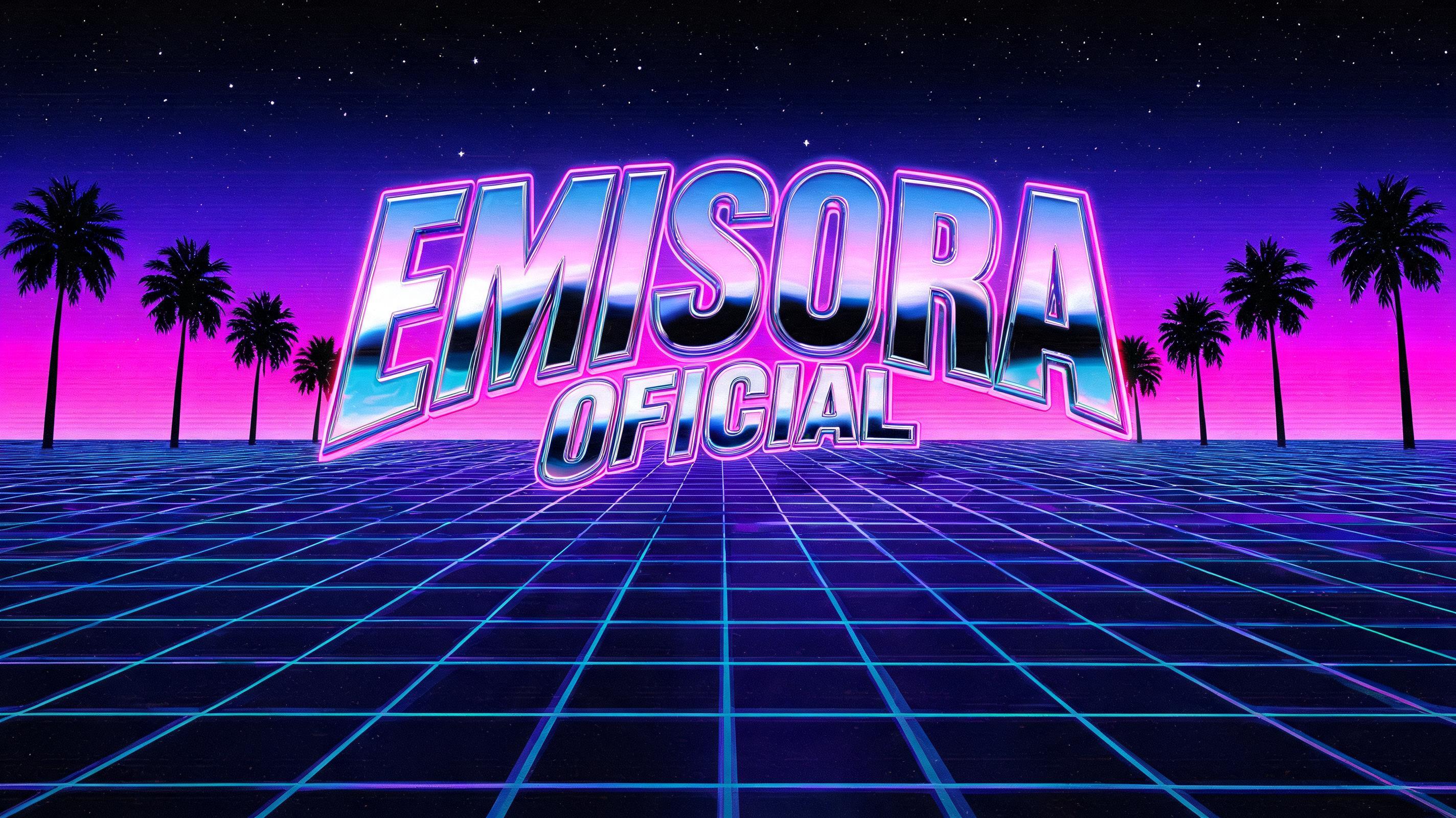 "EMISORA OFICIAL" — Neon 80s | AI Text Effect Generator