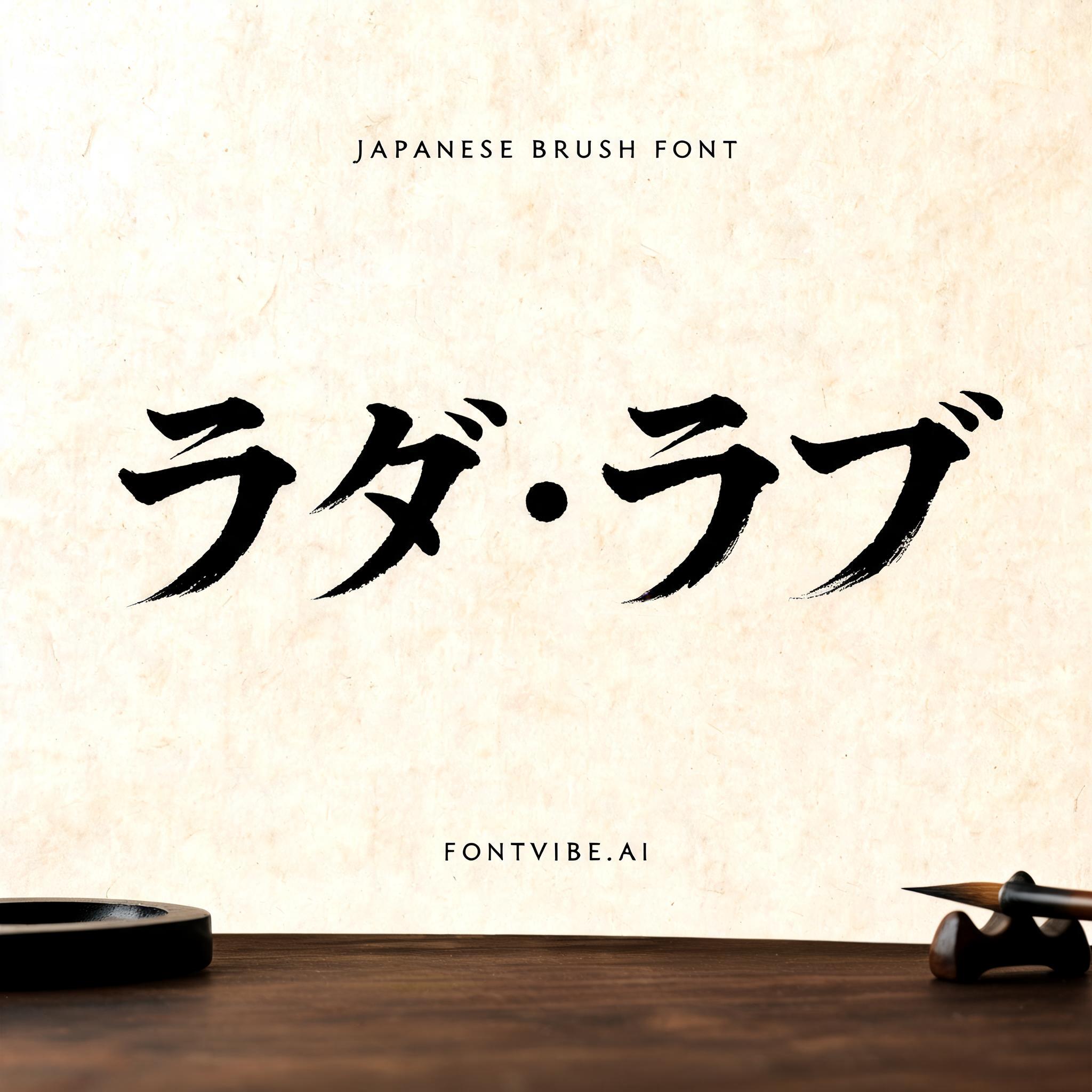 "ラブ・ラブ" — Brush Japanese Ink | AI Text Effect Generator