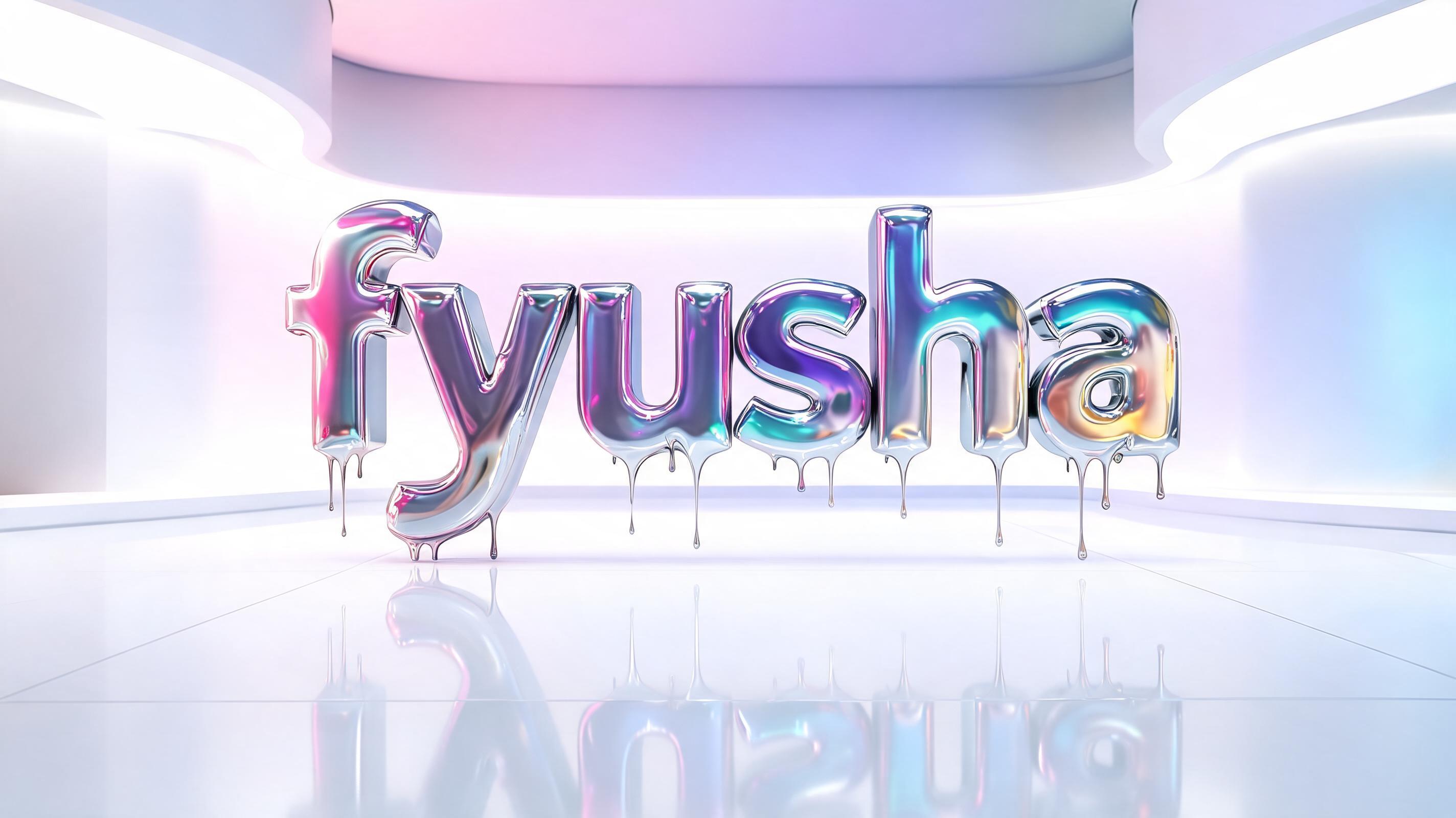"fyusha " — Y2k Liquid | AI Text Effect Generator