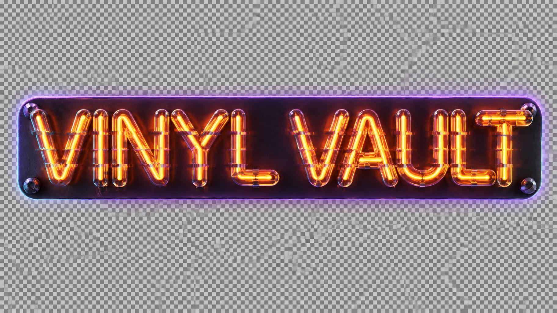 "VINYL VAULT" — Neon Sign | AI Text Effect Generator