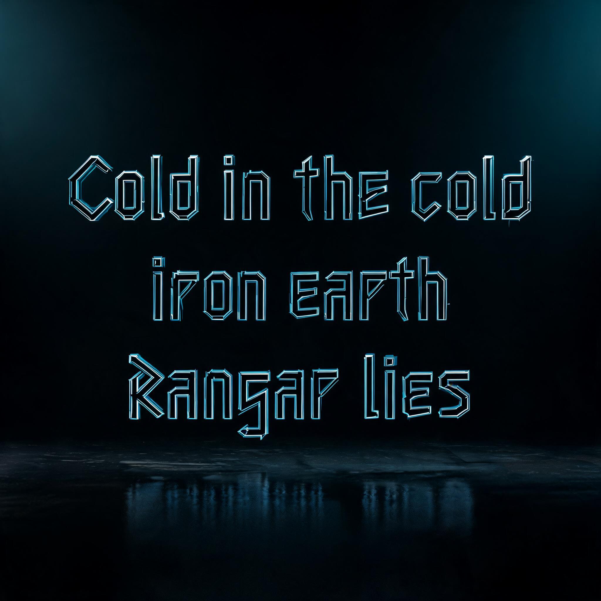 "Cold in the cold iron earth Rangar lies" — Viking Runic | AI Text Effect Generator