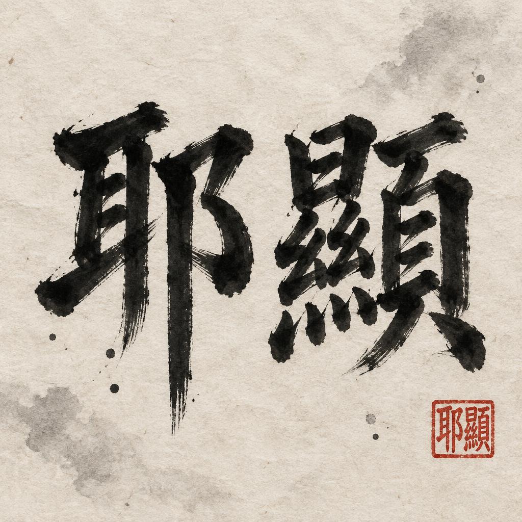 "耶顯" — Brush Chinese Ink | AI Text Effect Generator