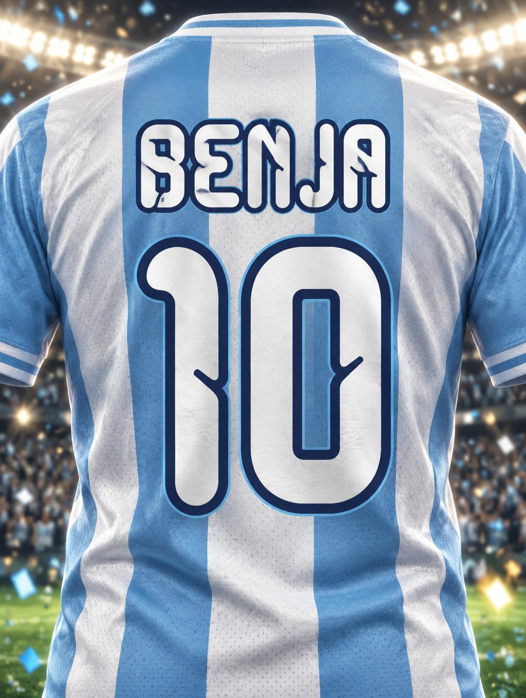 "10
BENJA" — Sports Football | AI Text Effect Generator