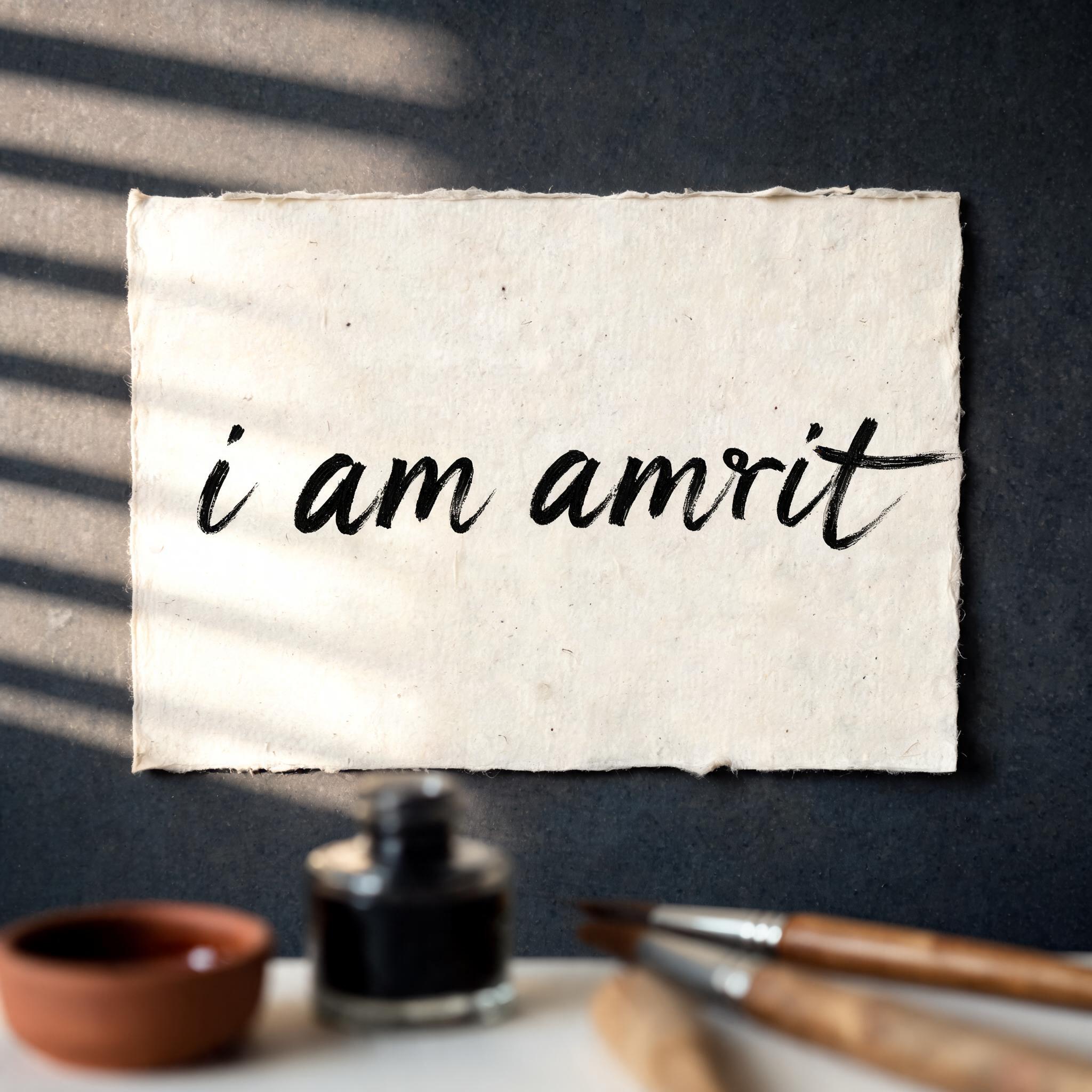 "i am amrit" —  | AI Text Effect Generator