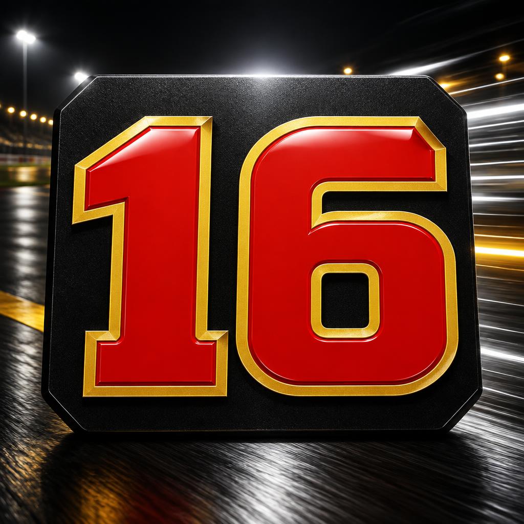 "16" — Racing | AI Text Effect Generator