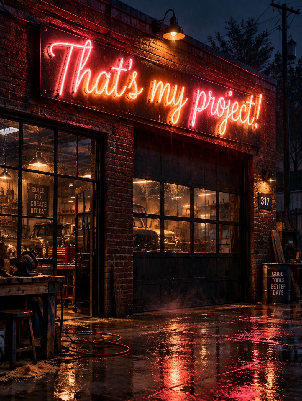 "That's my project!" — Neon Sign | AI Text Effect Generator