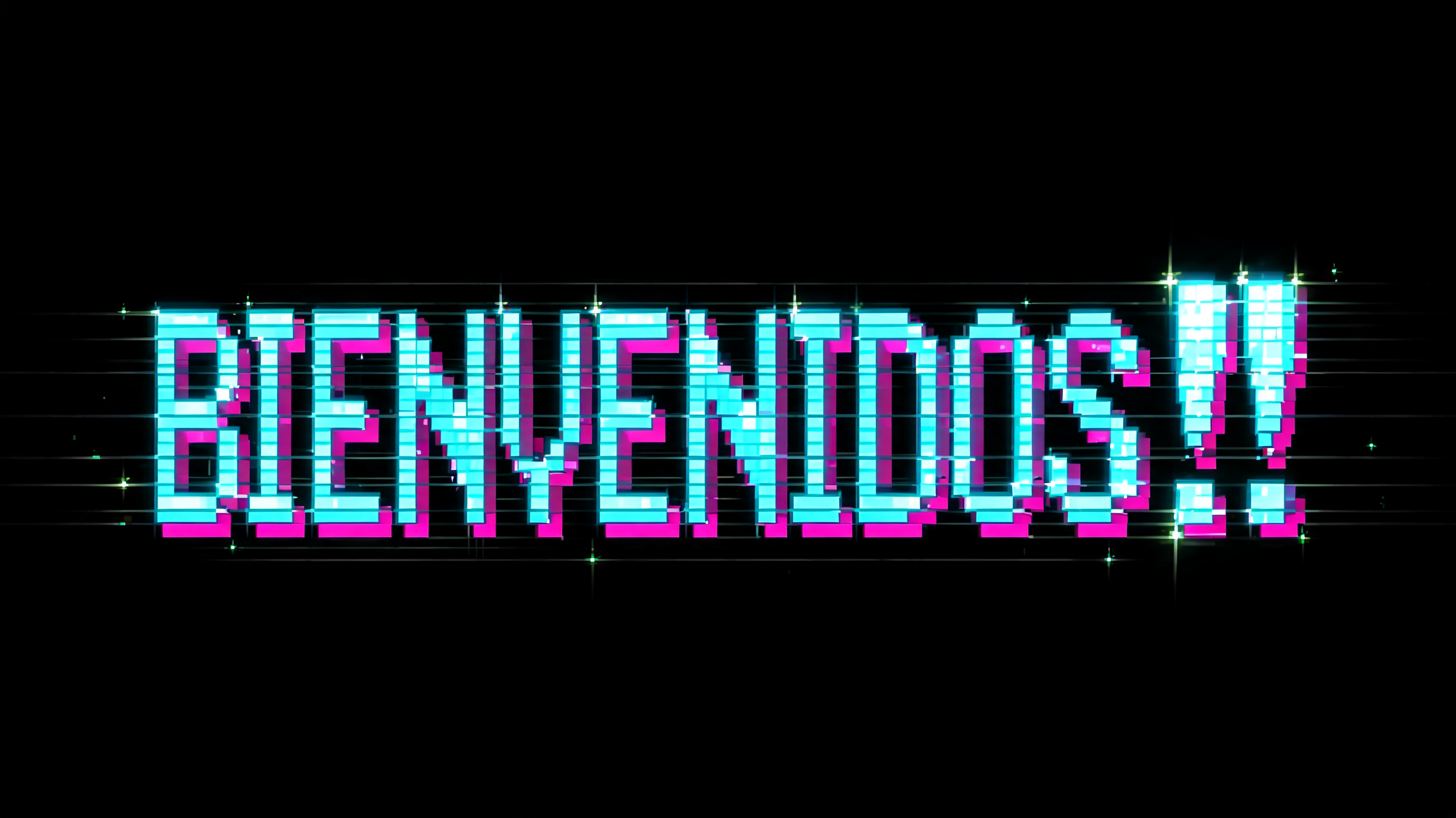 "BIENVENIDOS!!" — Pixel Art | AI Text Effect Generator