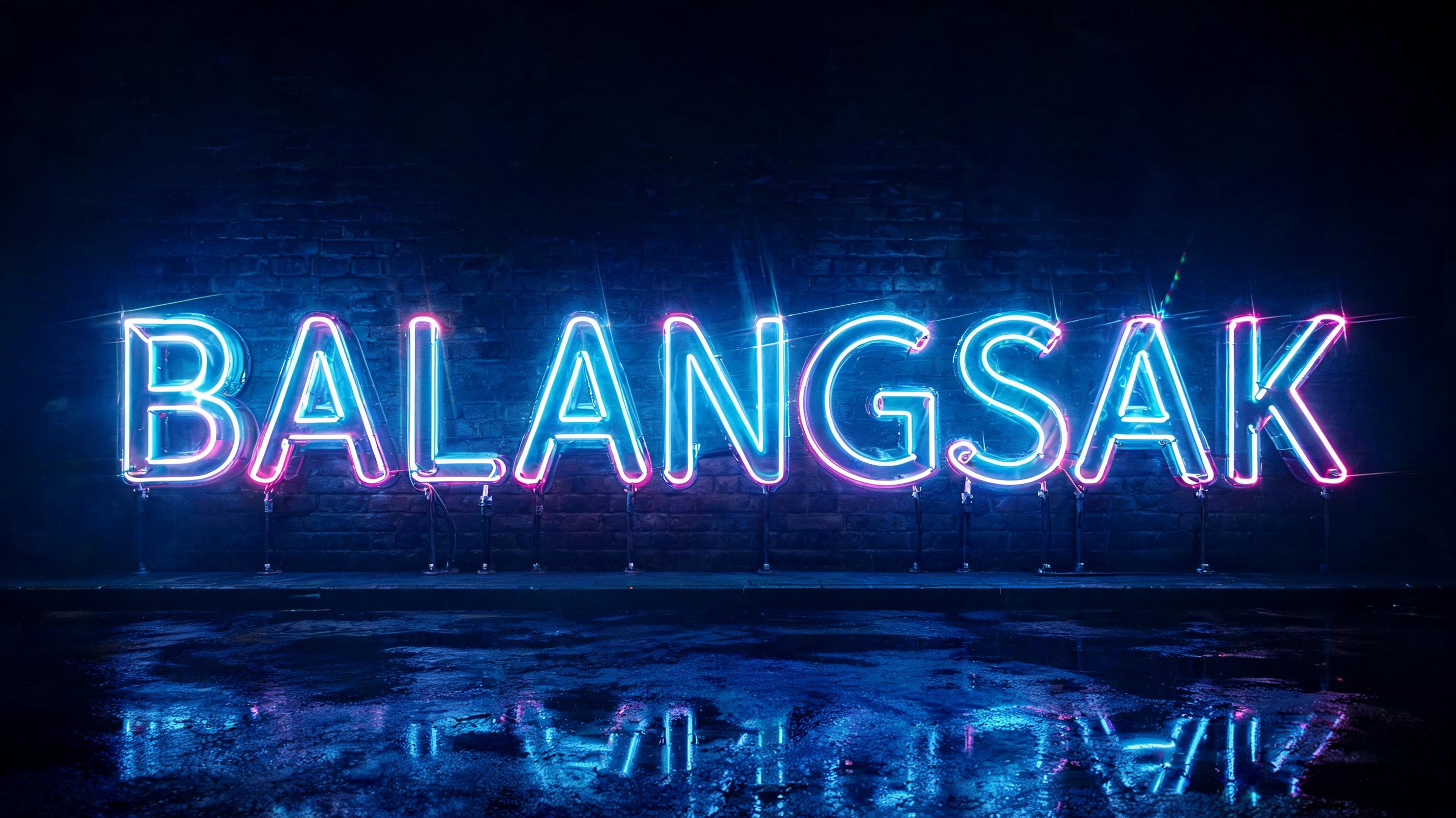 "Balangsak" — Neon Glow | AI Text Effect Generator