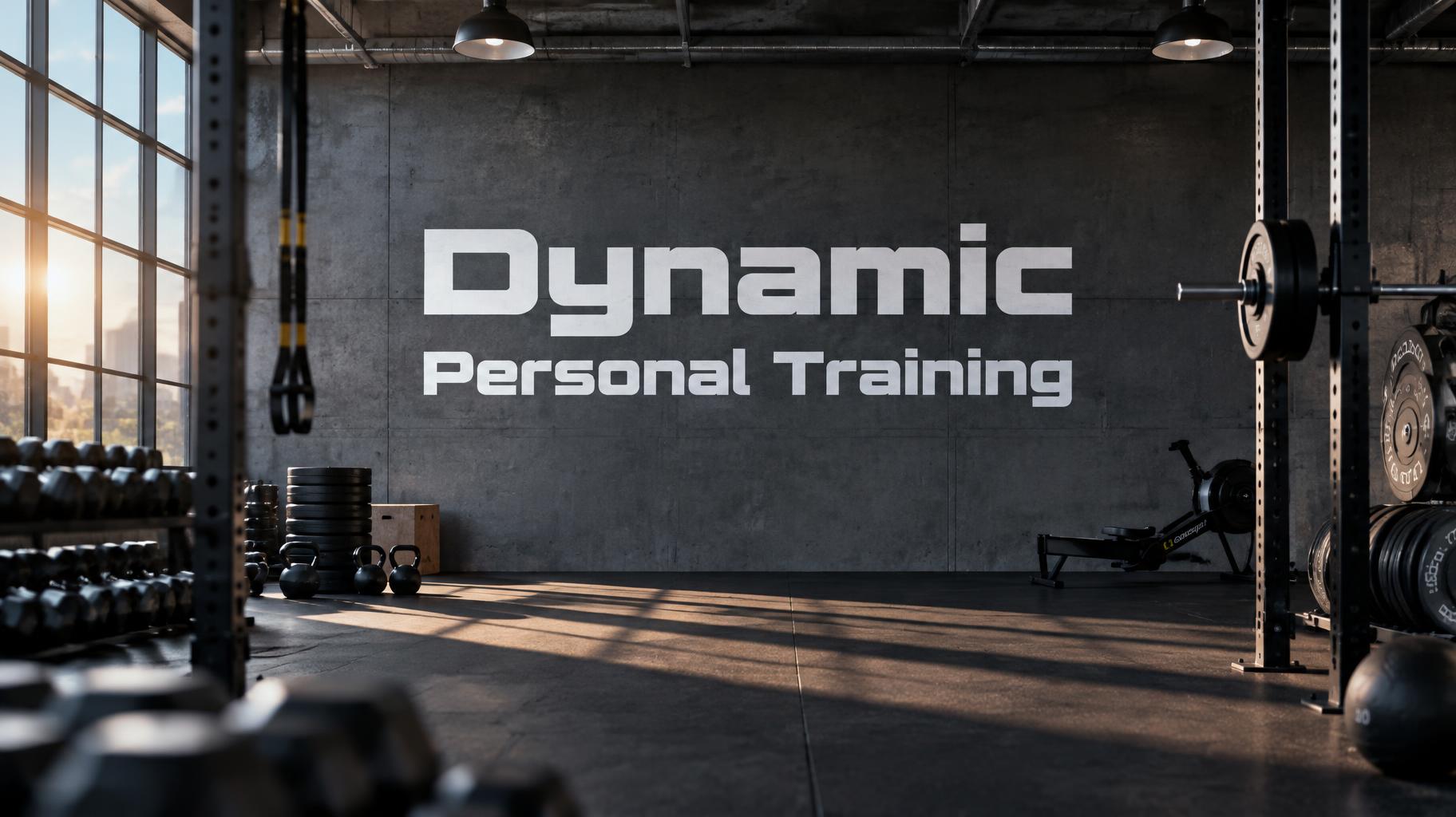 "Dynamic Personal Training" —  | AI Text Effect Generator