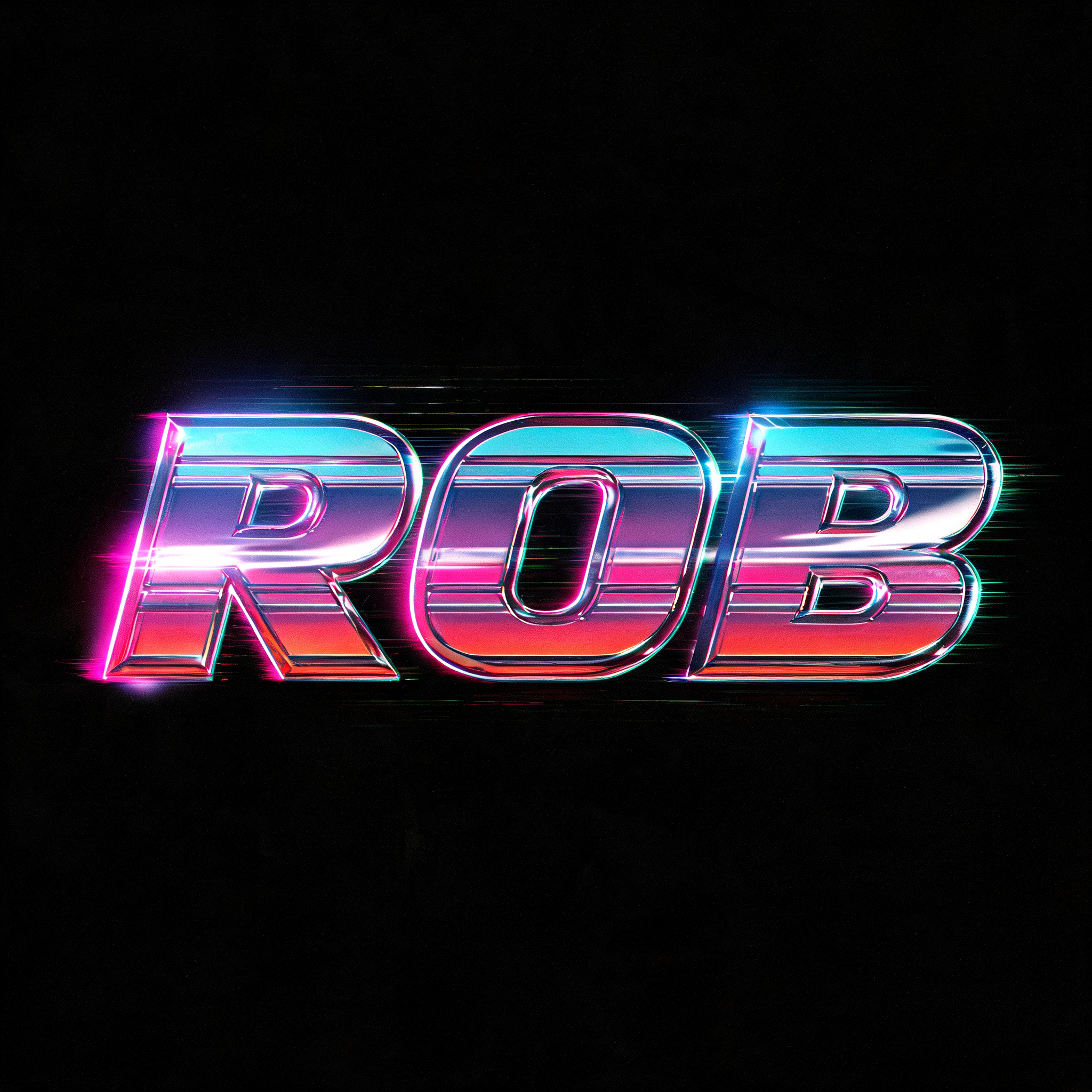 "ROB" — Synthwave | AI Text Effect Generator