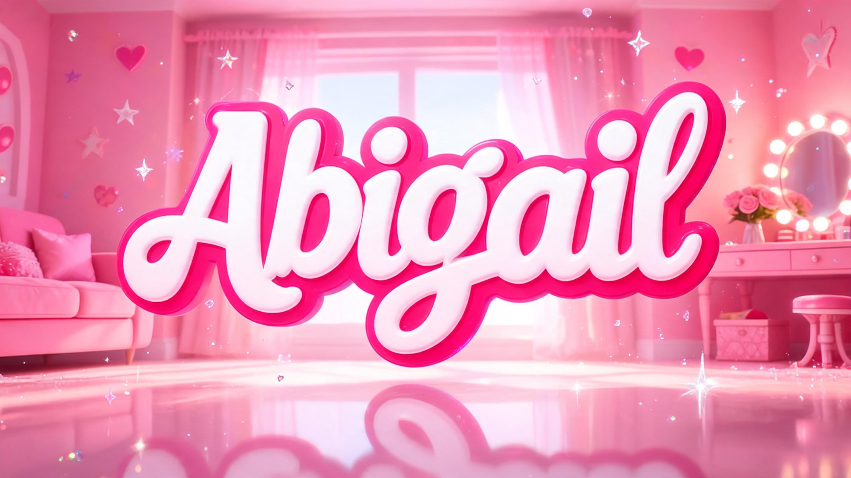 "Abigail" — Barbie | AI Text Effect Generator