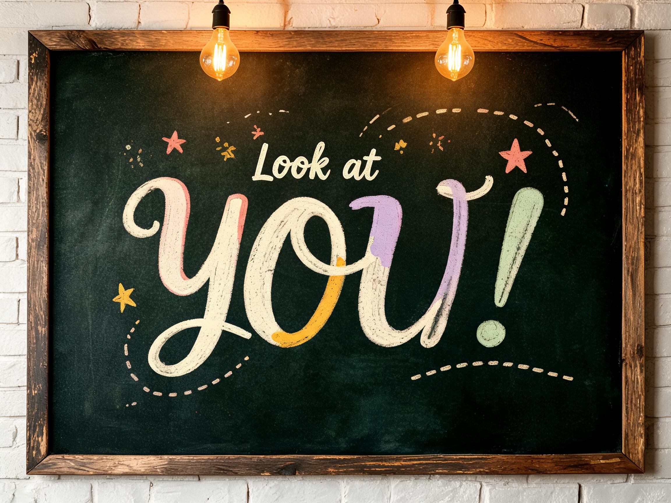 "Look at YOU!" — Chalk | AI Text Effect Generator