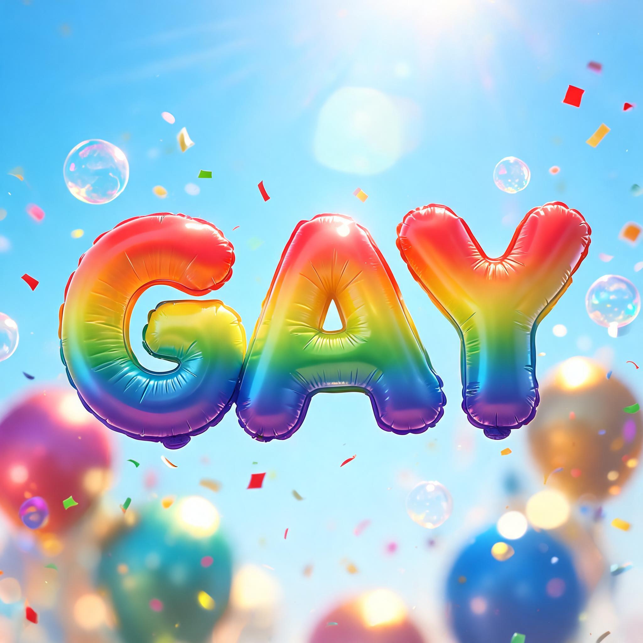 "Gay" — Rainbow | AI Text Effect Generator
