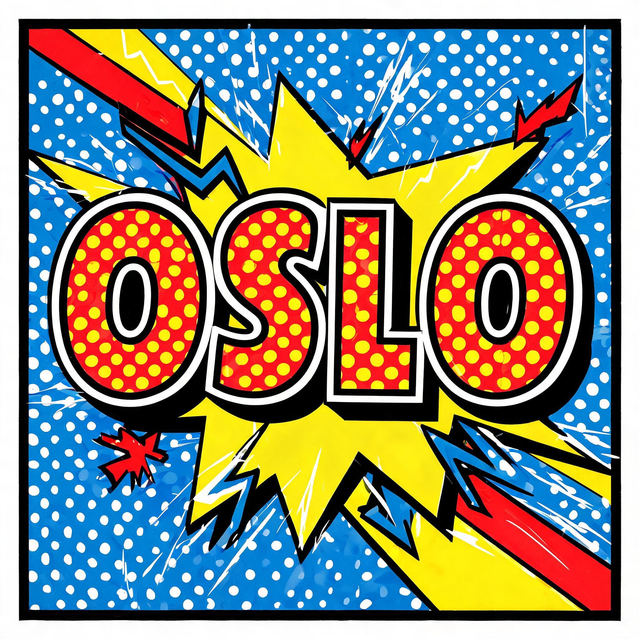 "Oslo" — Pop Art | AI Text Effect Generator