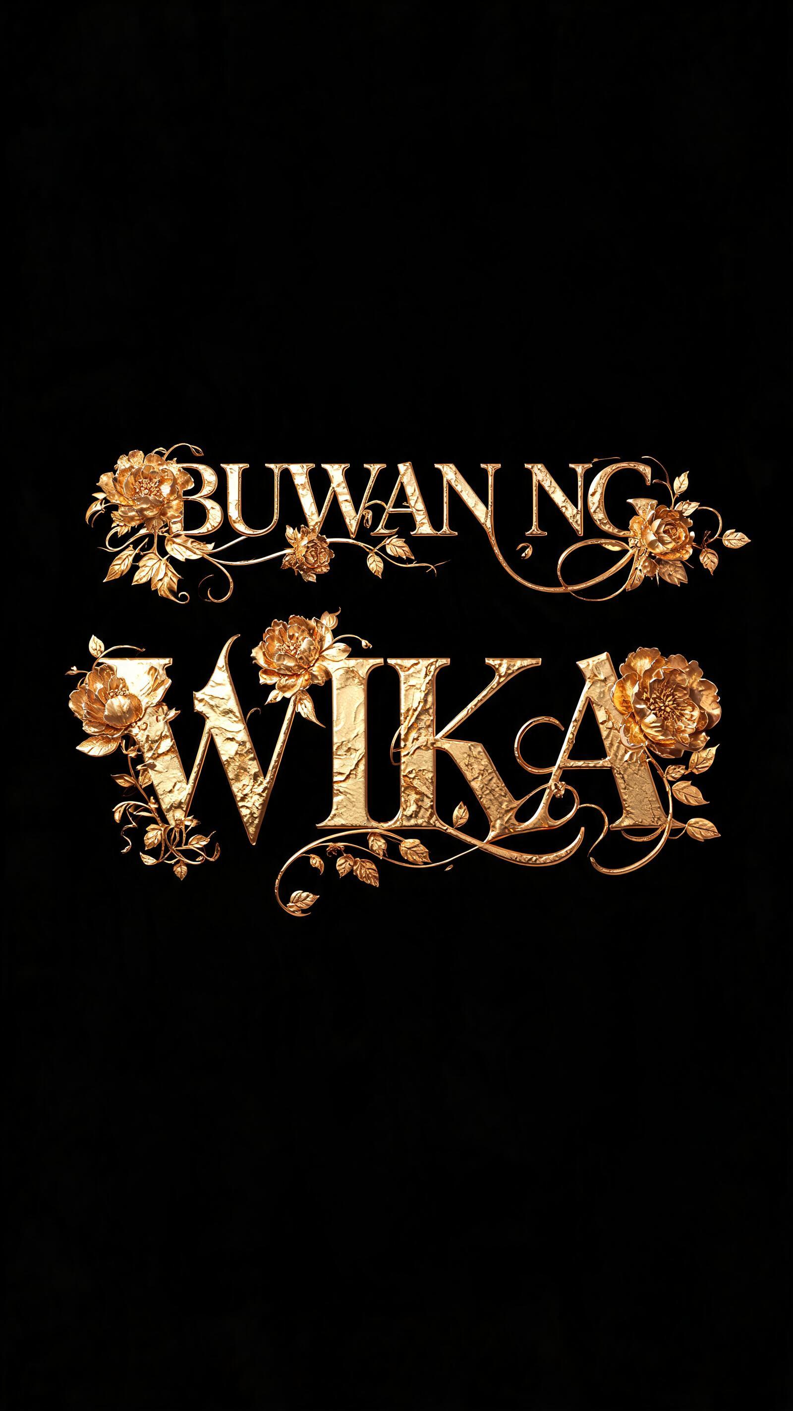 "BUWAN NG WIKA" — Luxury Gold | AI Text Effect Generator