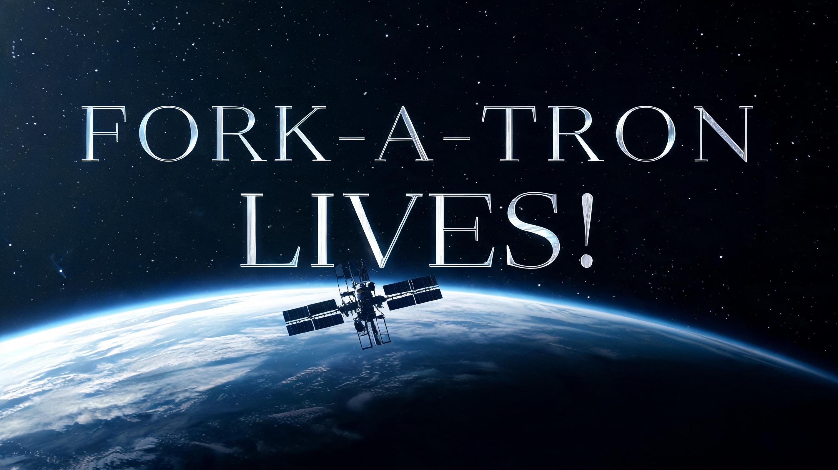 "Fork-a-Tron Lives!" — Cinematic Scifi | AI Text Effect Generator