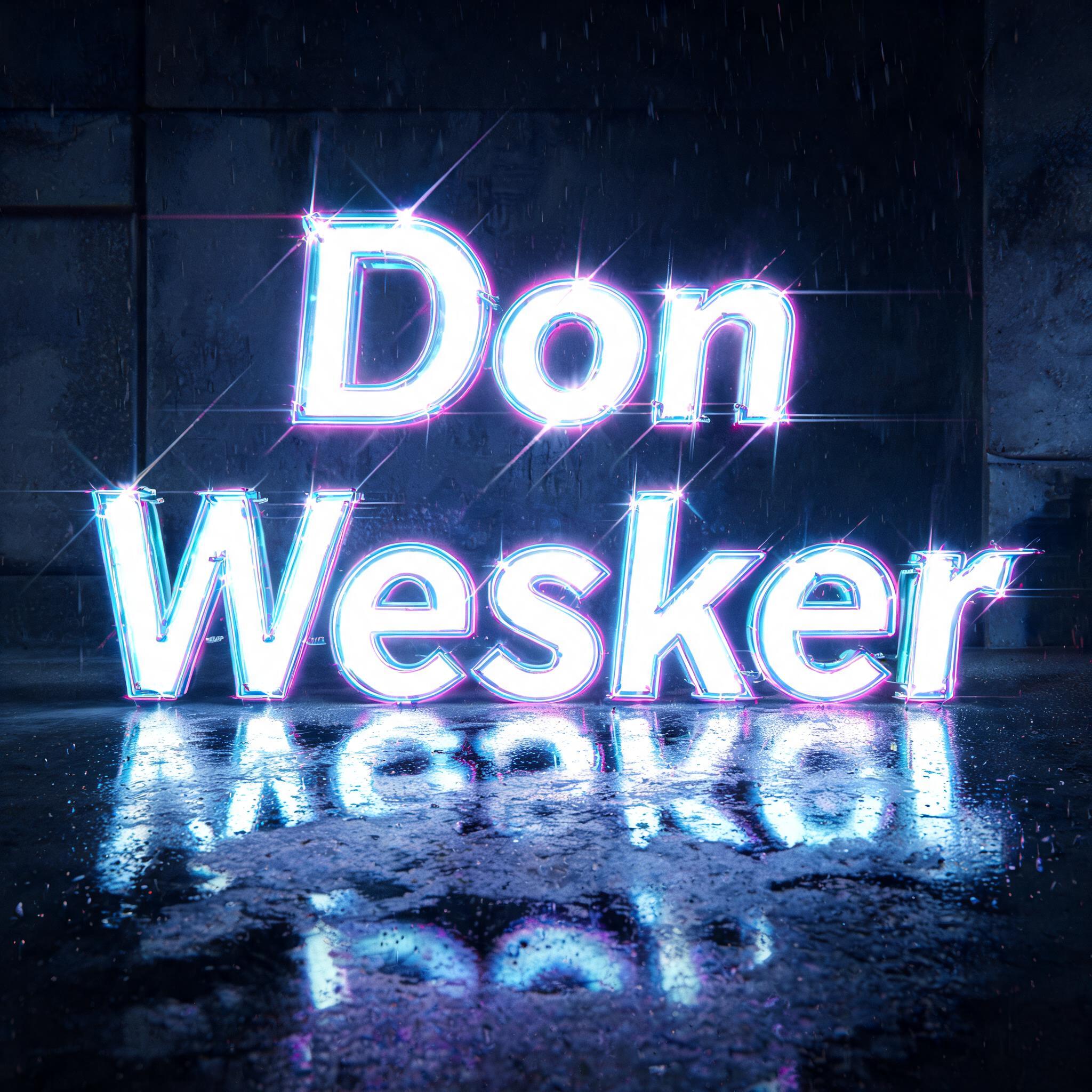 "Don Wesker" — Neon Glow | AI Text Effect Generator